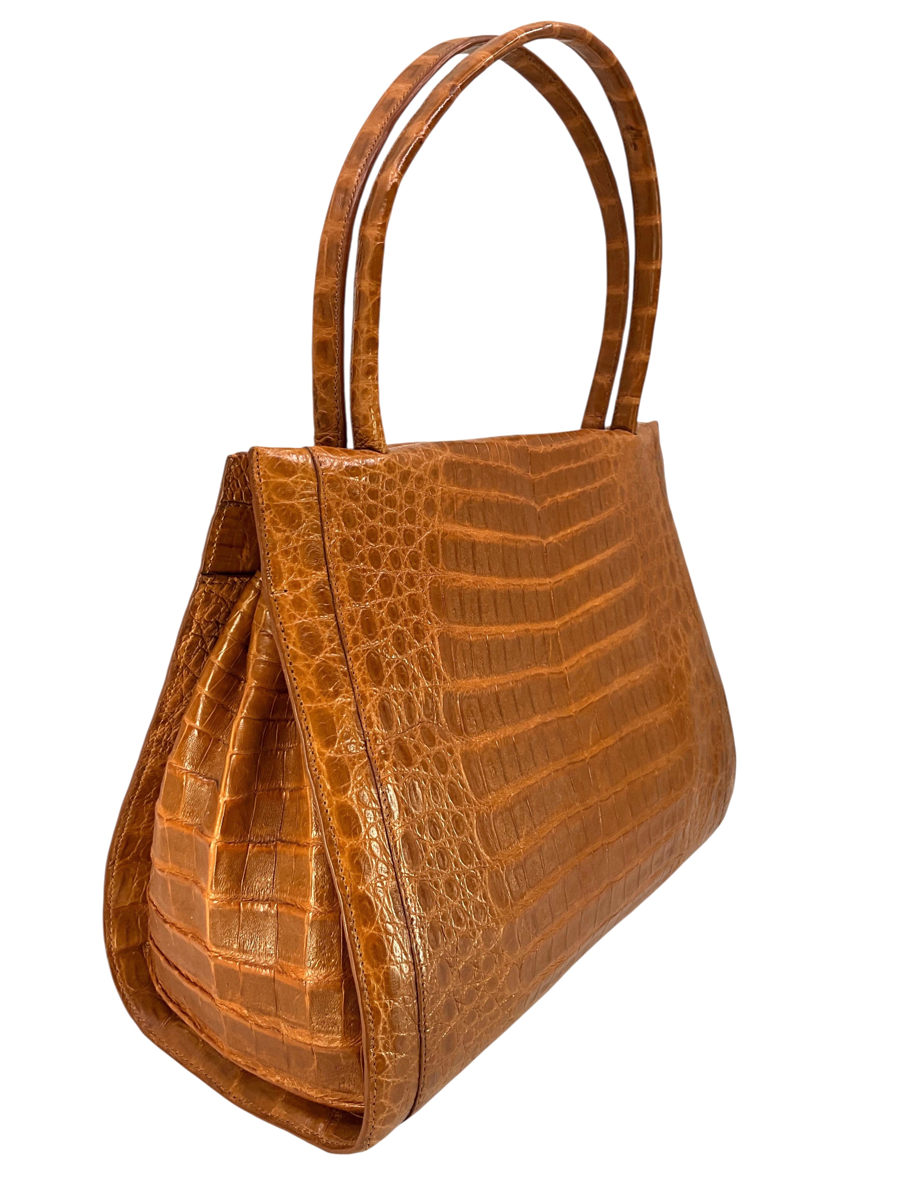 Nancy Gonzalez Wallis Medium Framed Crocodile Tote Bag