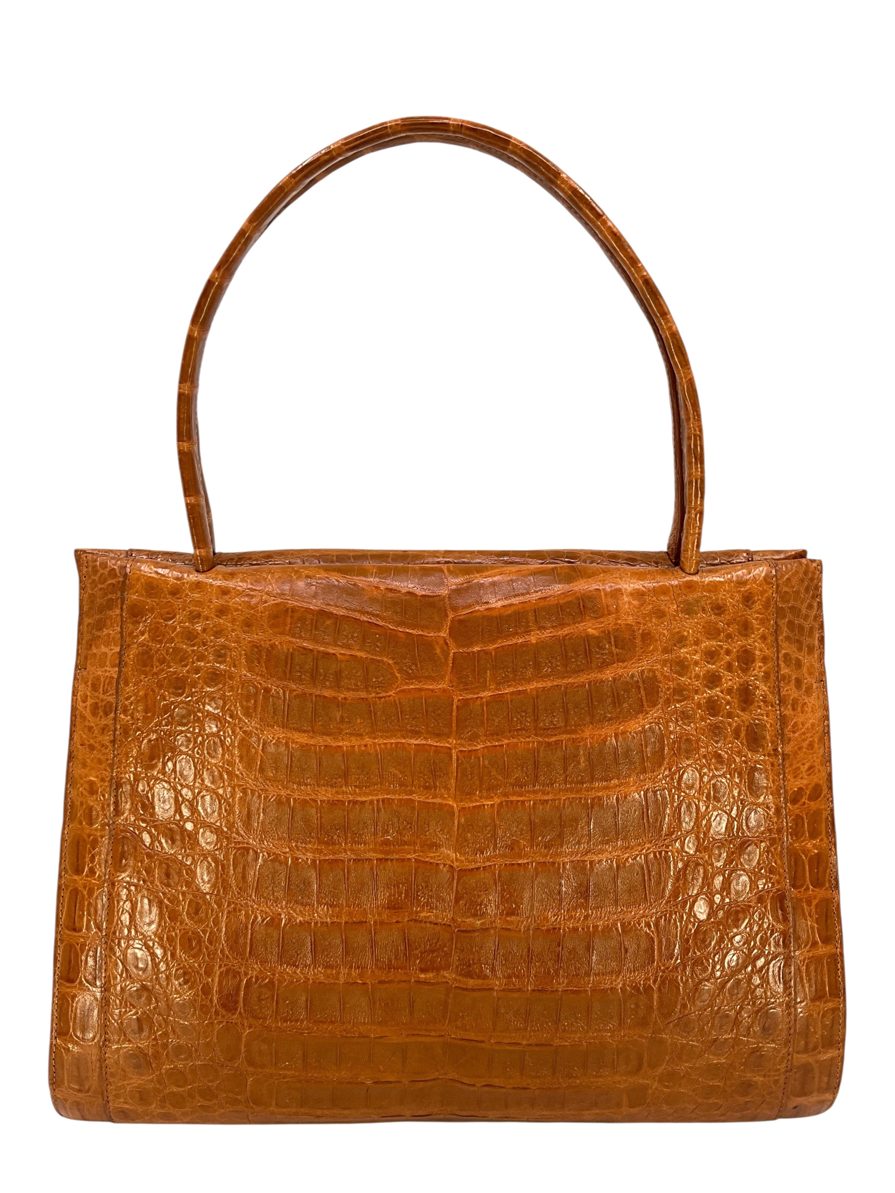 Nancy Gonzalez Wallis Medium Framed Crocodile Tote Bag