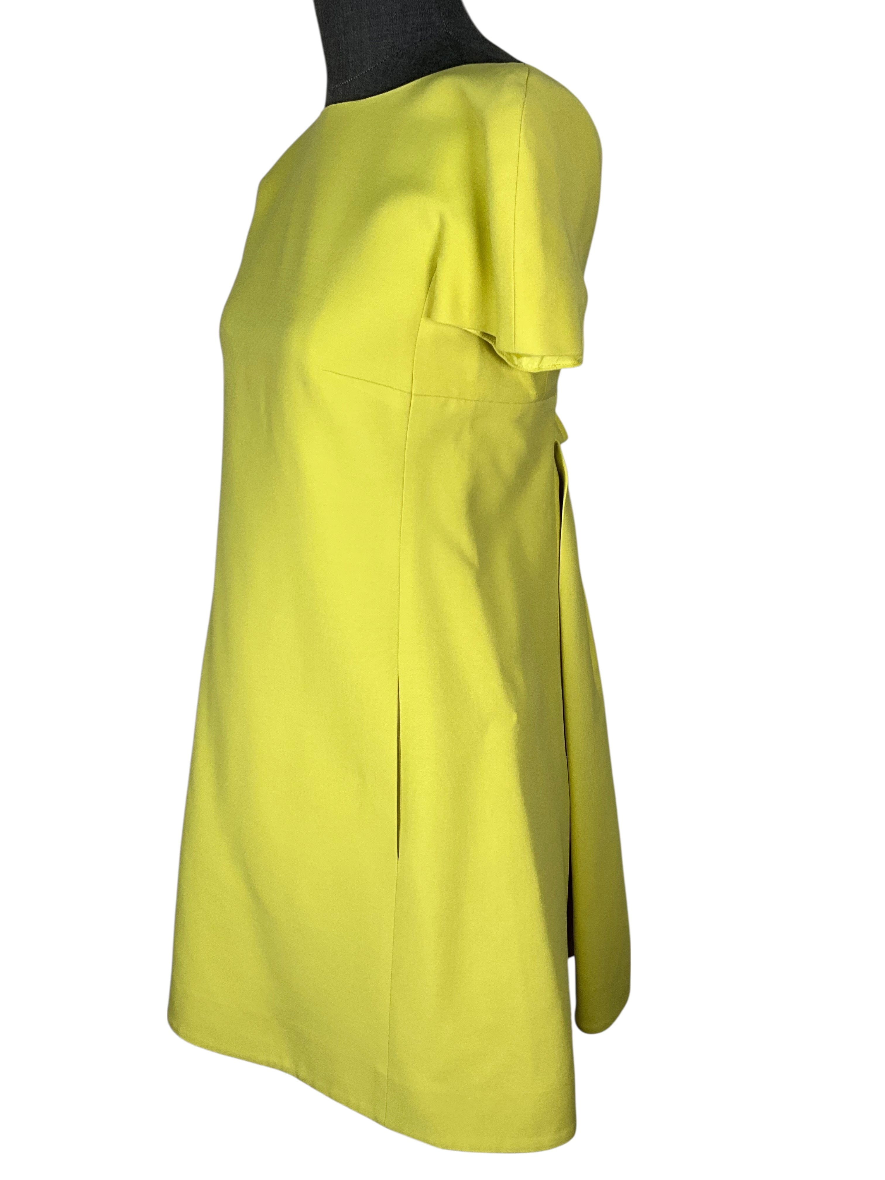 Valentino Wool Short Sleeve Mini Dress Size S
