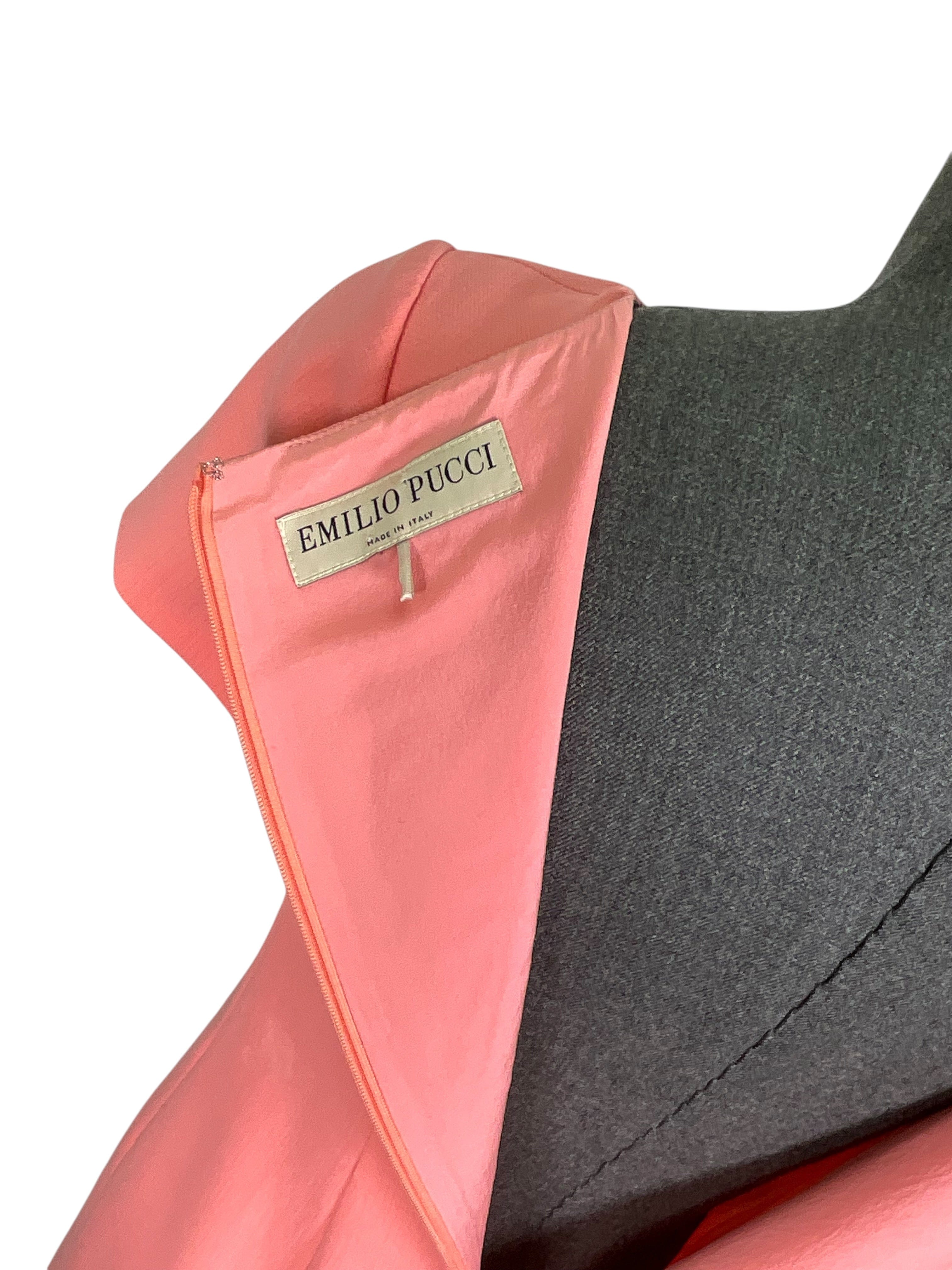 Emilio Pucci Ruffle Hem Wool Mini Dress Size M