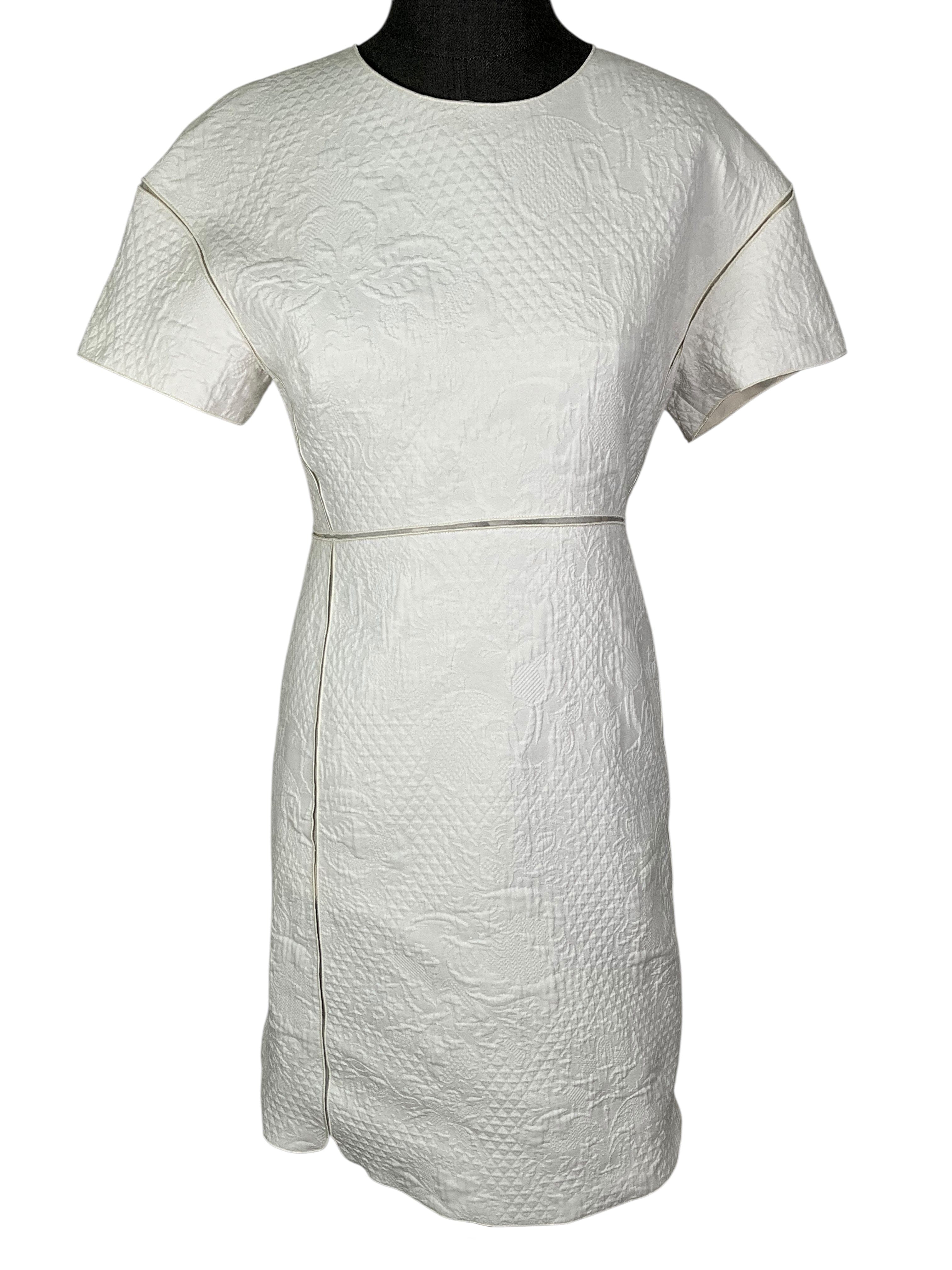 Giambattista Valli Quilted Short Sleeve Mini Dress Size S