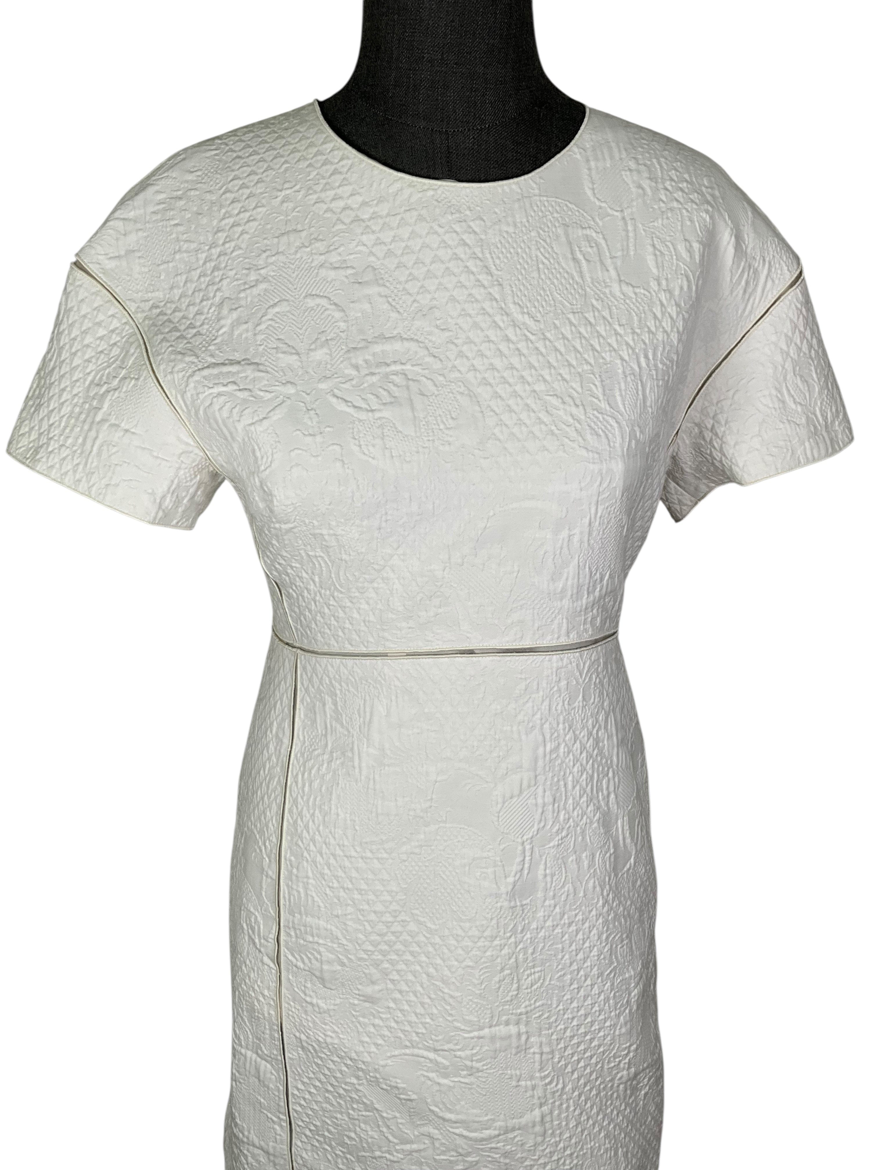 Giambattista Valli Quilted Short Sleeve Mini Dress Size S