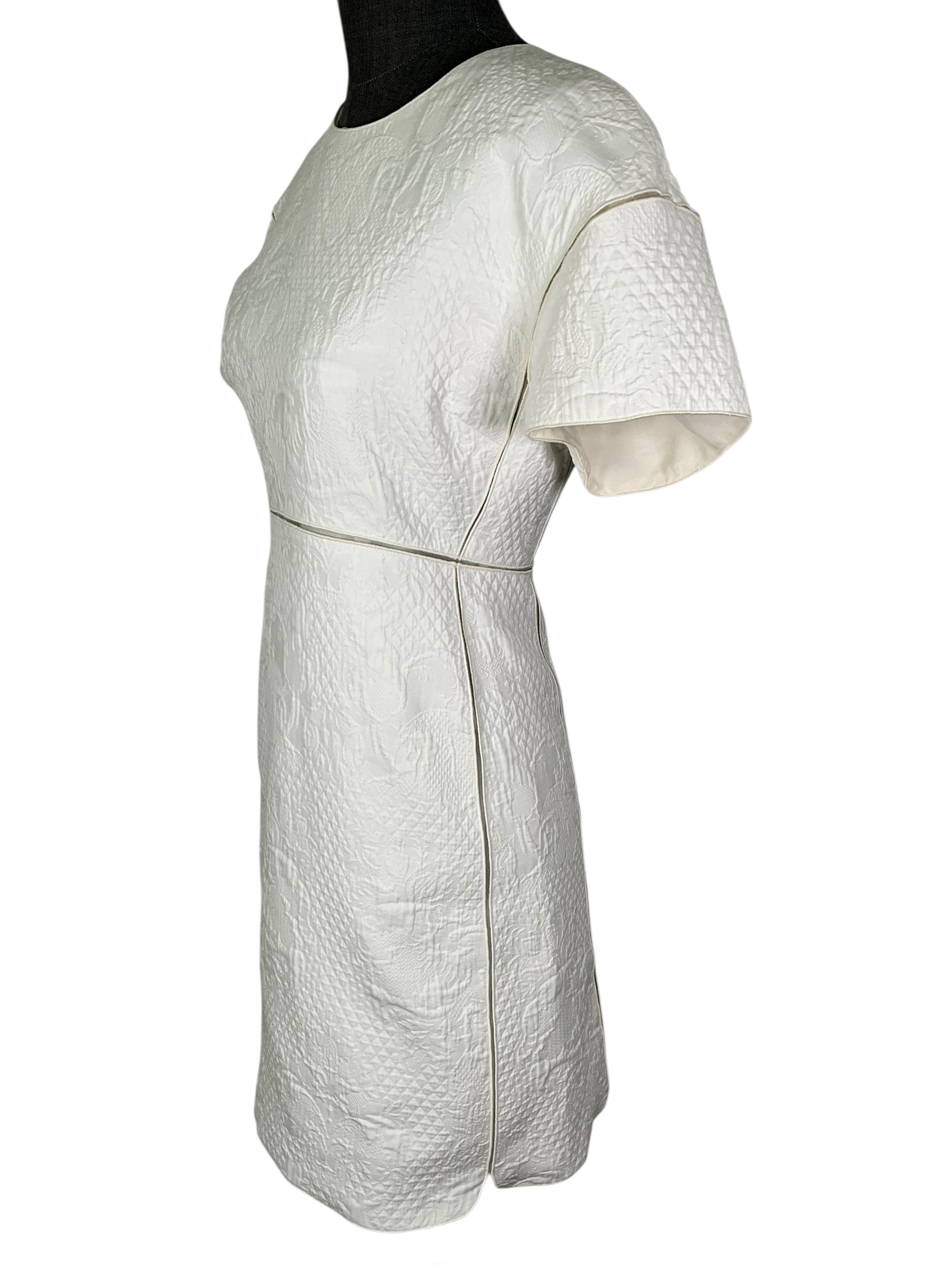 Giambattista Valli Quilted Short Sleeve Mini Dress Size S