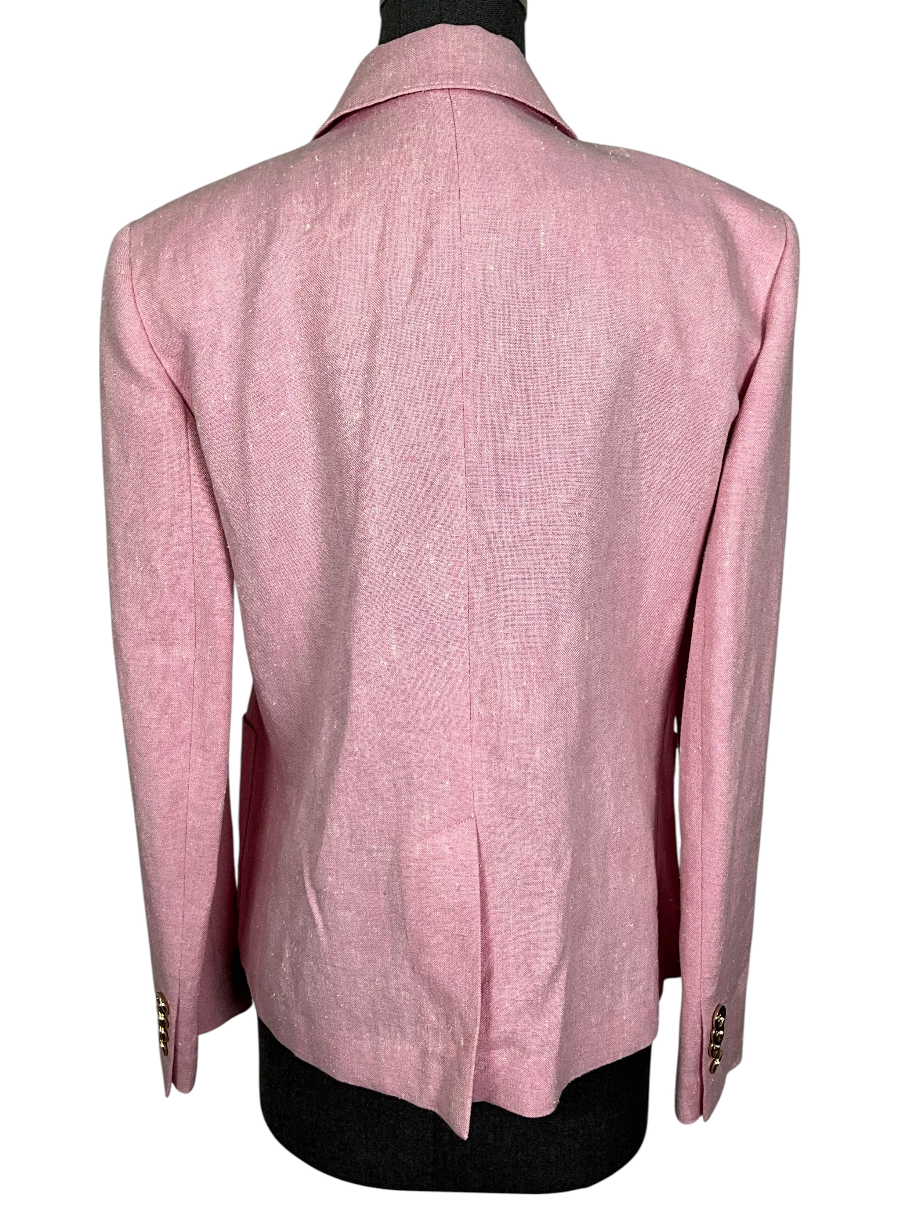 Laffayette 148 Linen Double Breasted Blazer Size M