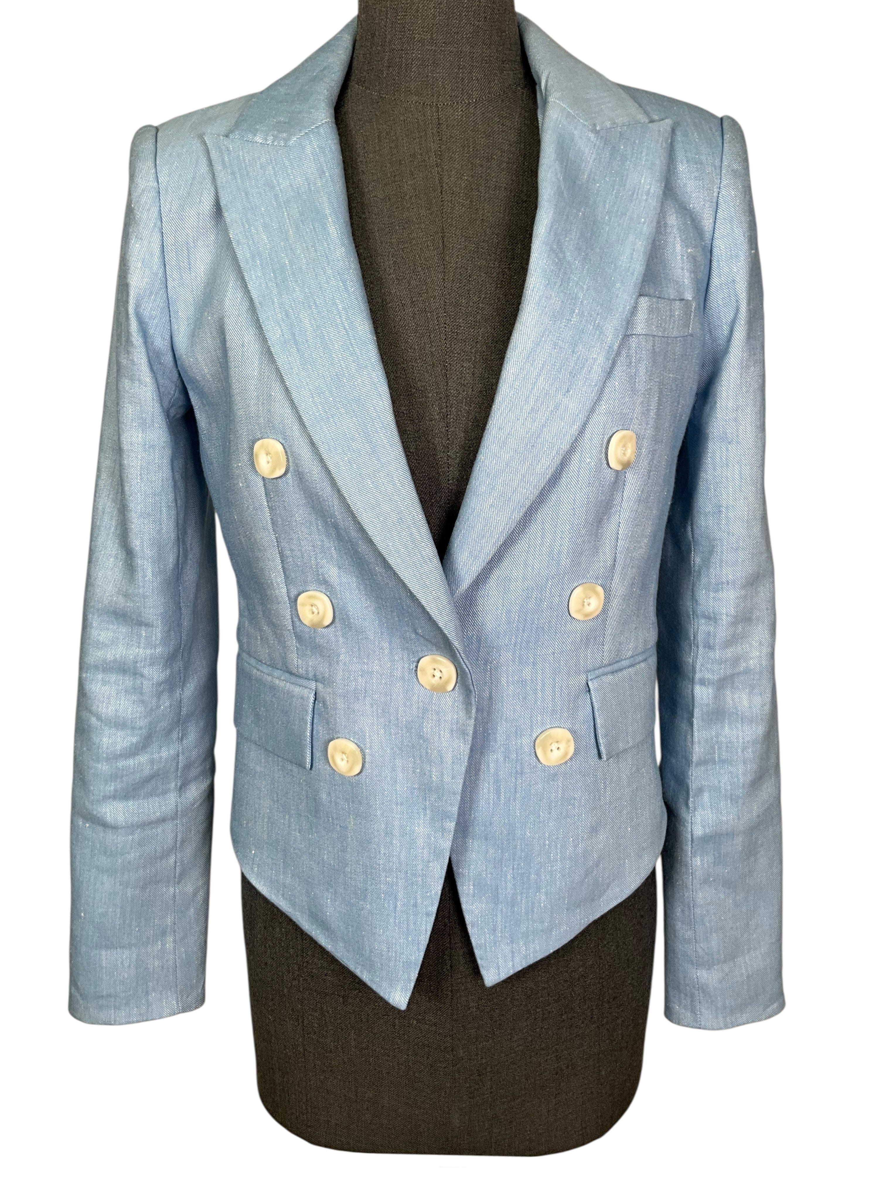 Veronica Beard Diego Linen Dickey Blazer Jacket Size XS