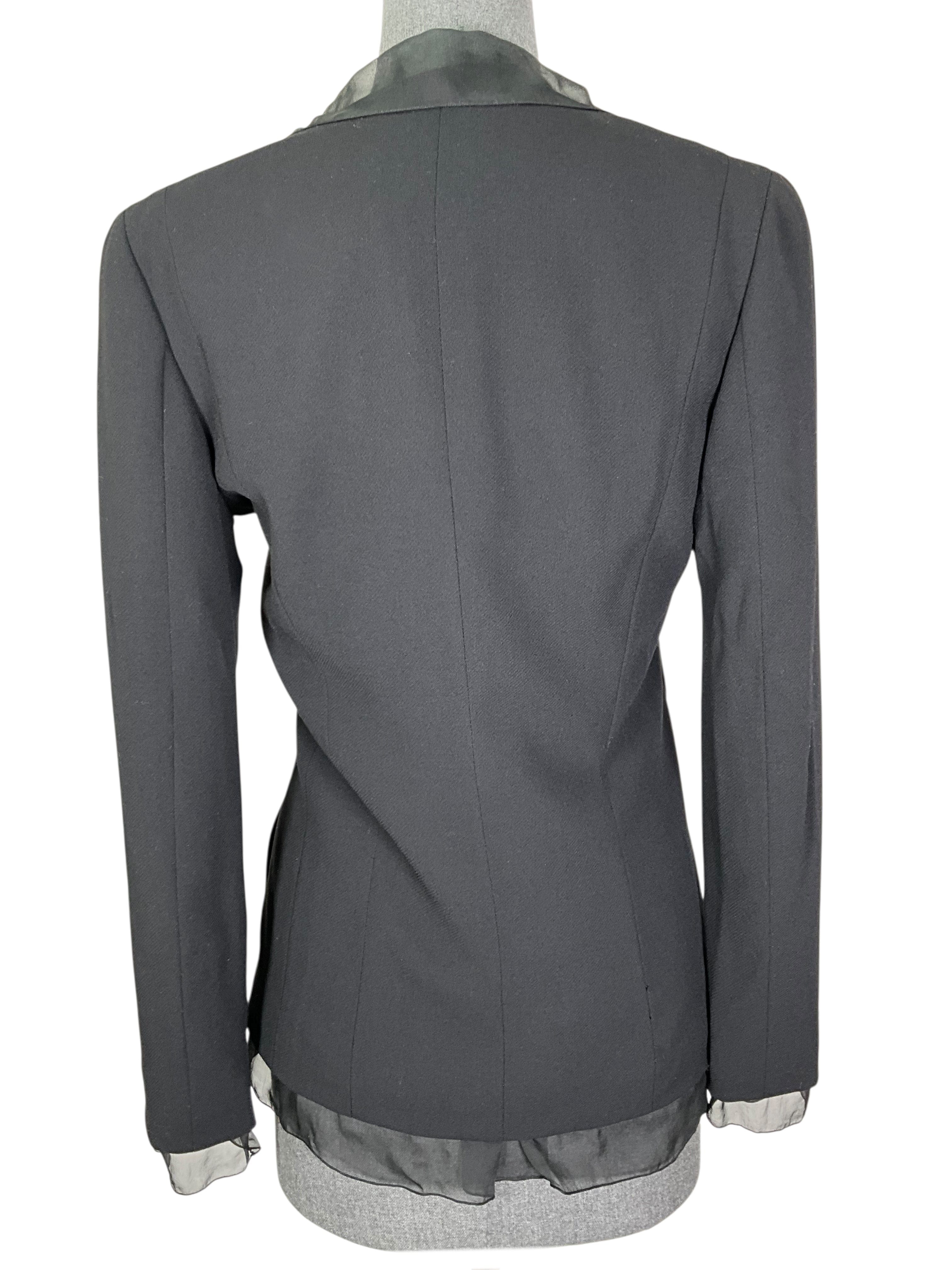 CHANEL 98A Classic Wool Blazer Jacket Size S