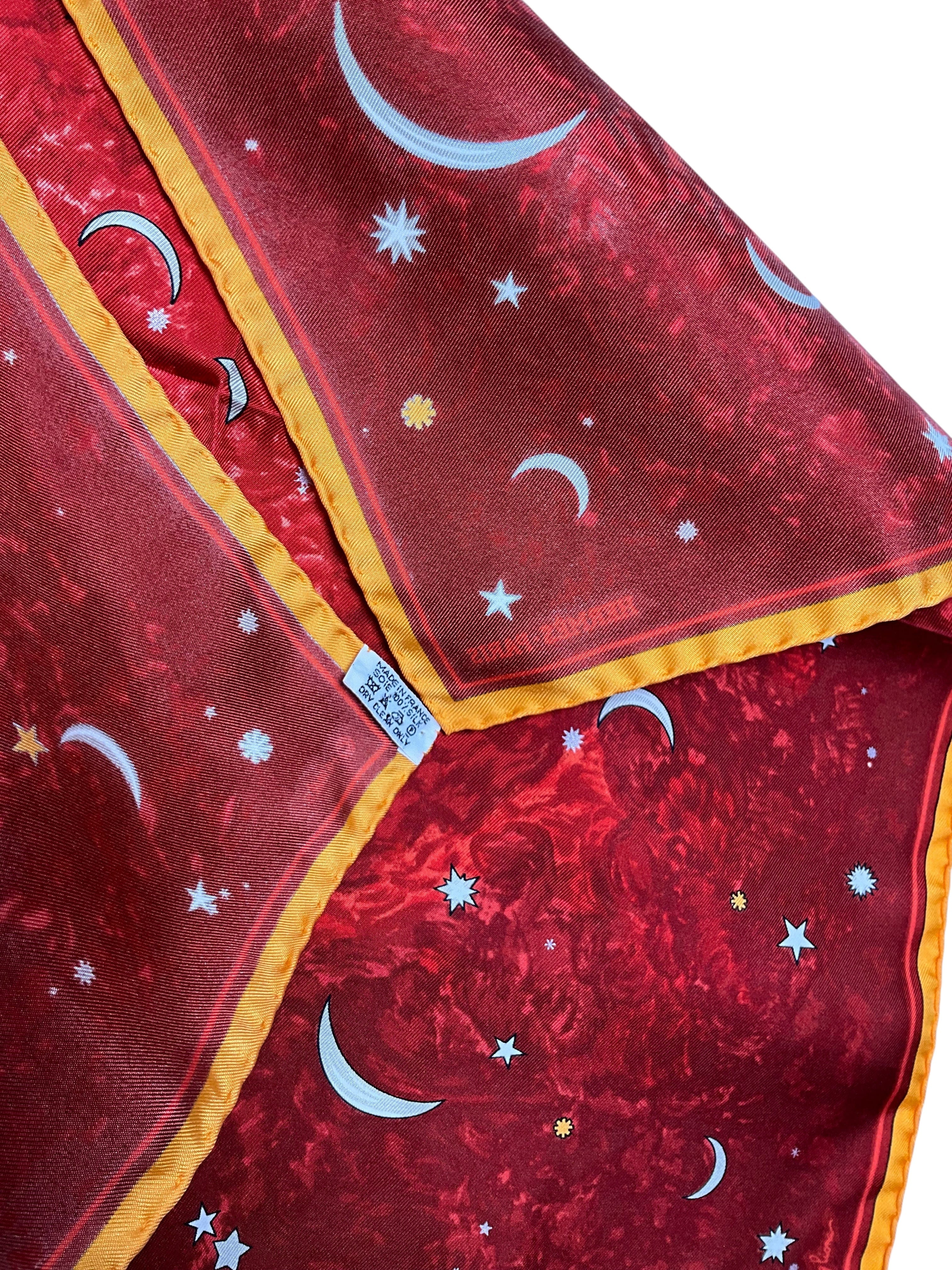 Hermes Stars & Mythology Silk Pocket Square Scarf