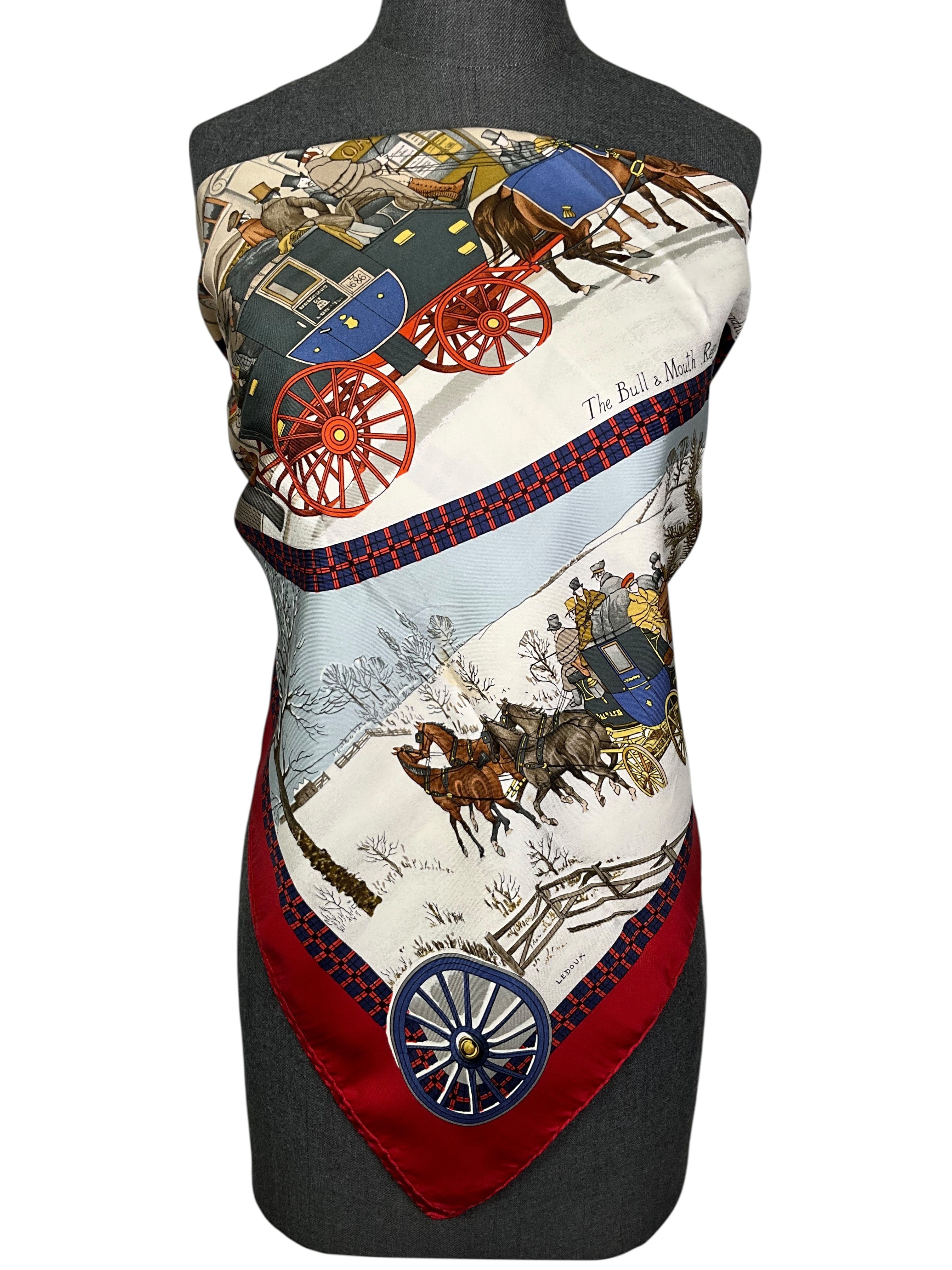 Hermes The Bull & Mouth Regent's Circus Piccadilly Silk Scarf 90