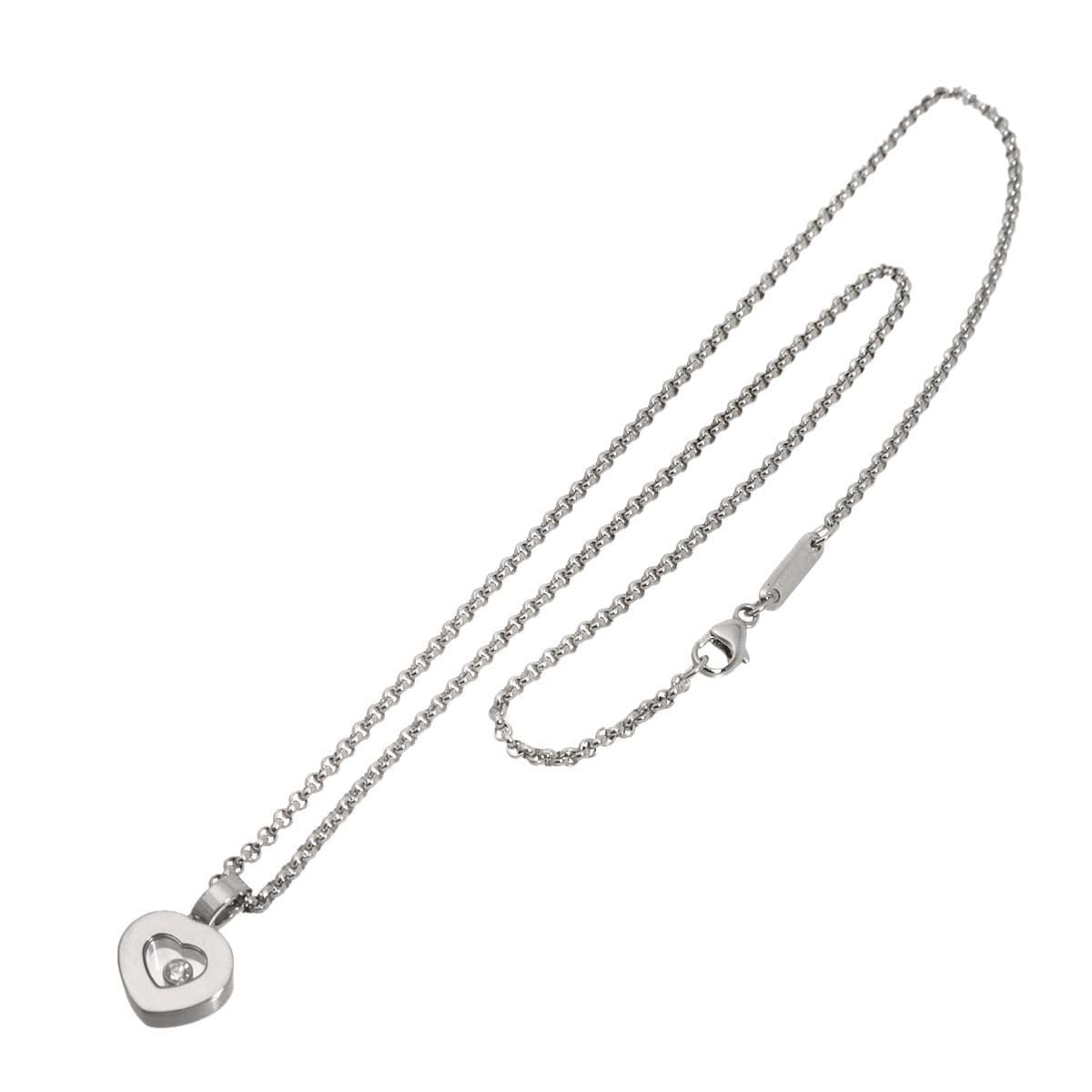 Chopard Happy Diamond Heart Necklace 18K White Gold 750 90323445