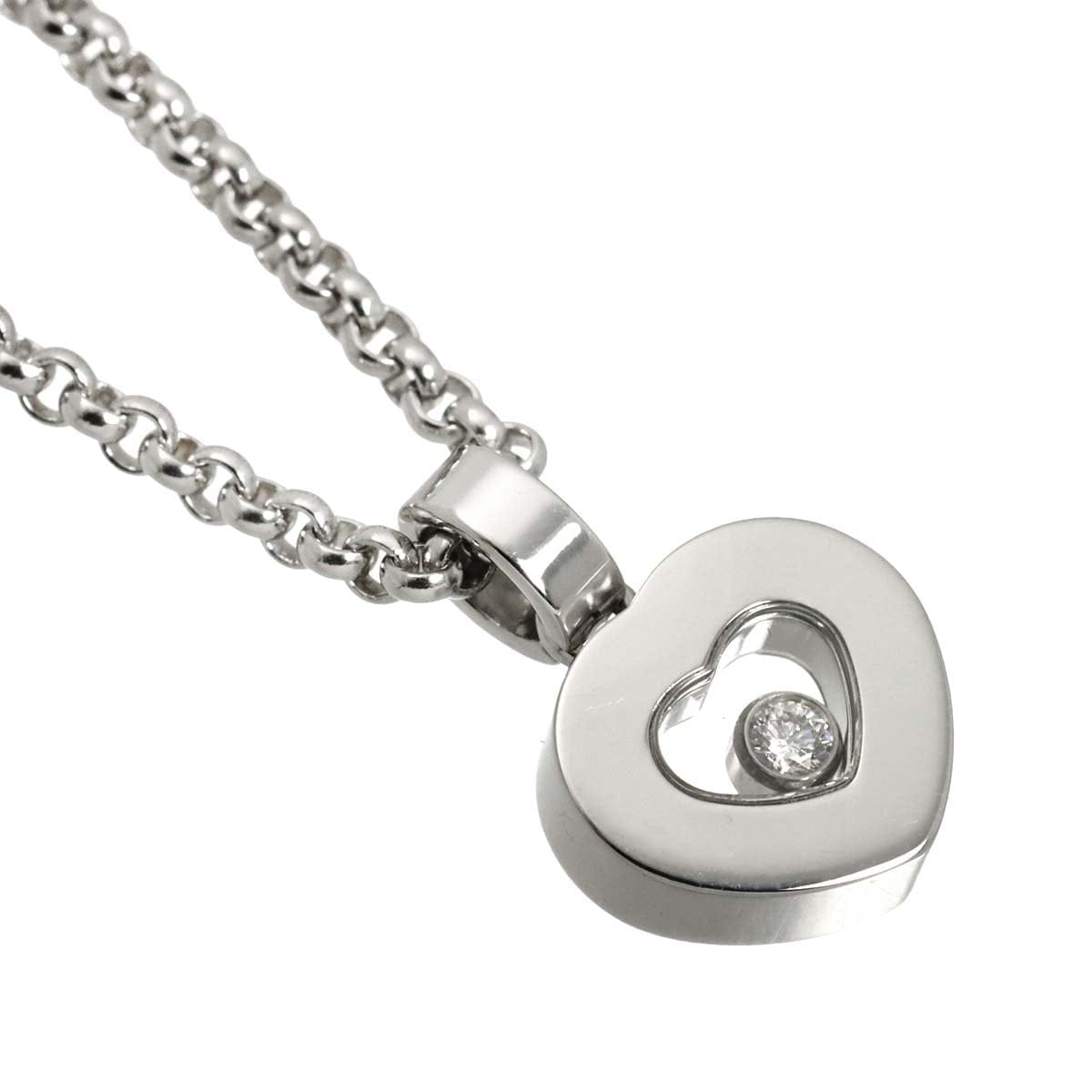 Chopard Happy Diamond Heart Necklace 18K White Gold 750 90323445
