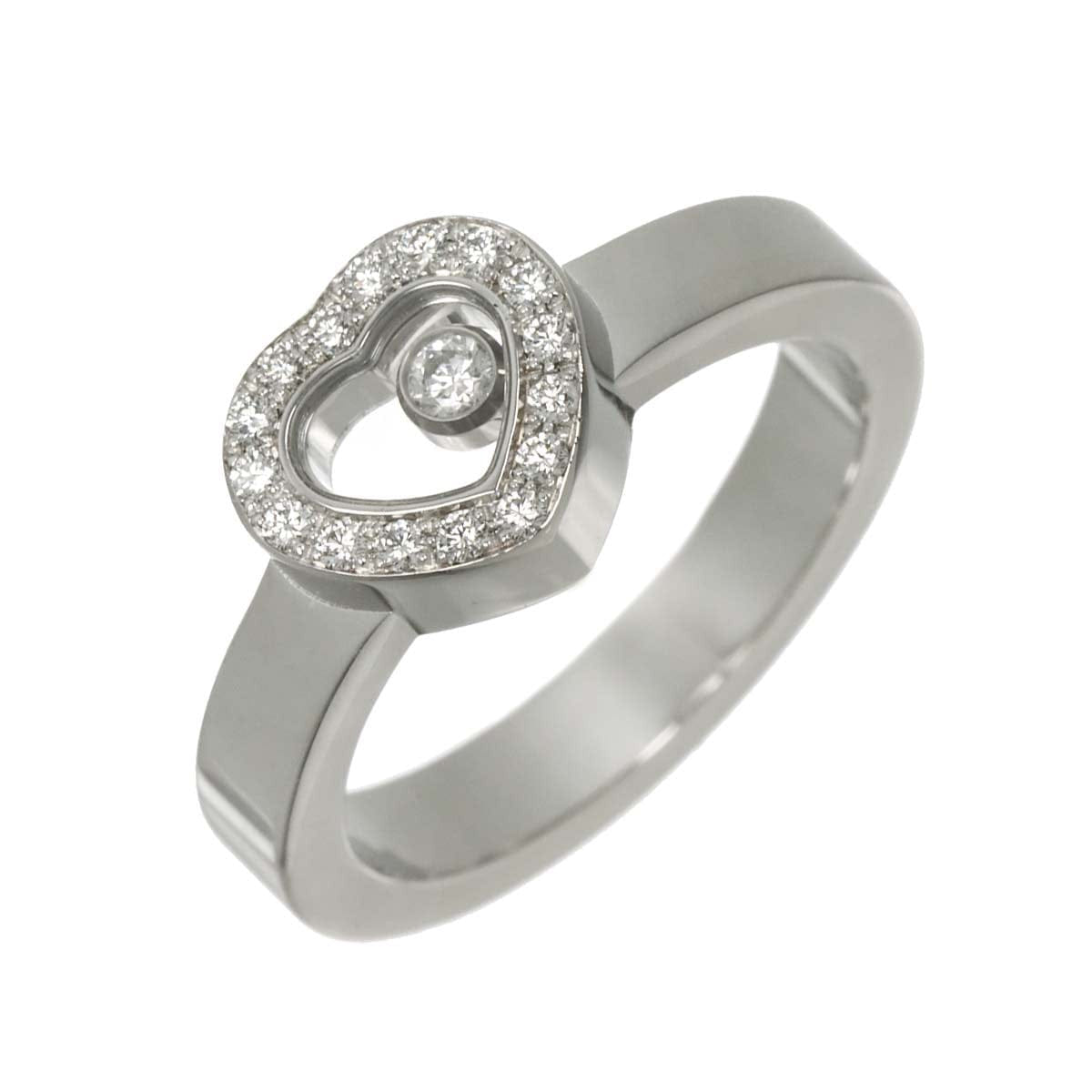 Chopard Happy Diamond Heart Ring 18K White Gold 750 Size6(US) 90319233