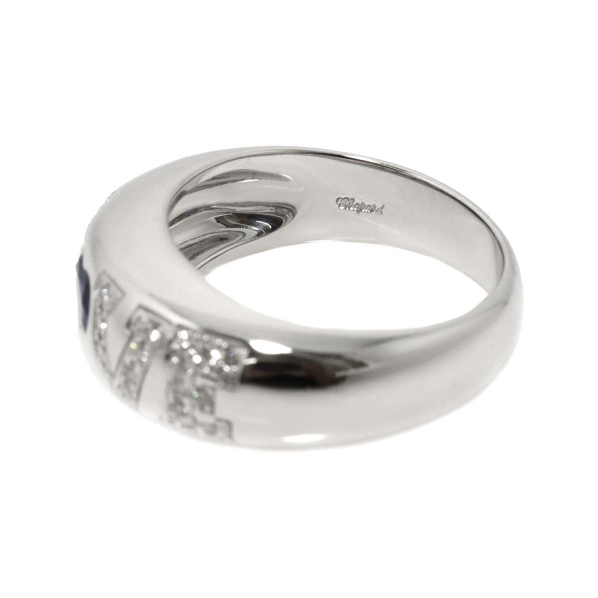 Chopard Love Sapphire Diamond Ring 18K WG 750 Size8.25(US) 90322523