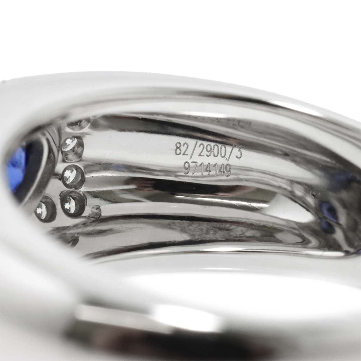 Chopard Love Sapphire Diamond Ring 18K WG 750 Size8.25(US) 90322523