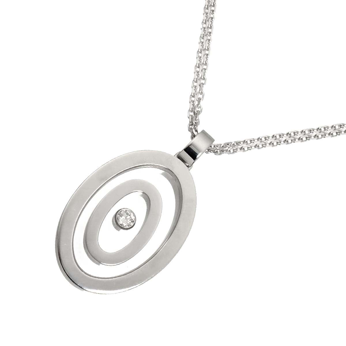 Chopard Happy Spirit Diamond Necklace 18K White Gold 750 90313598