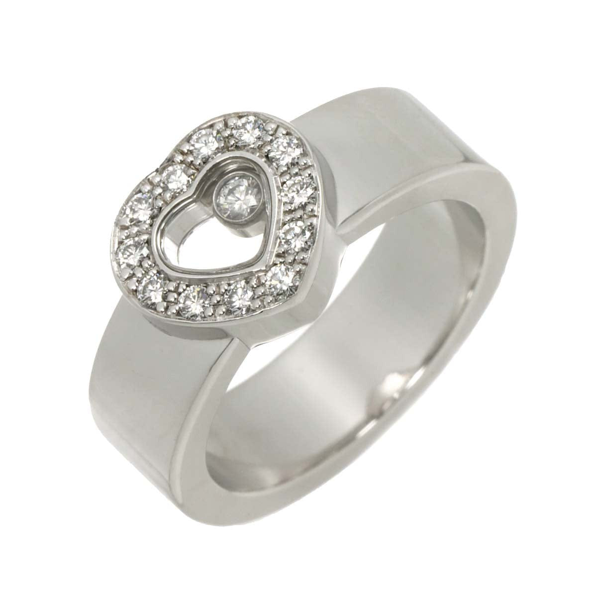 Chopard Happy Diamond Heart Ring 18K White Gold 750 Size5.5-5.75(US) 90310909