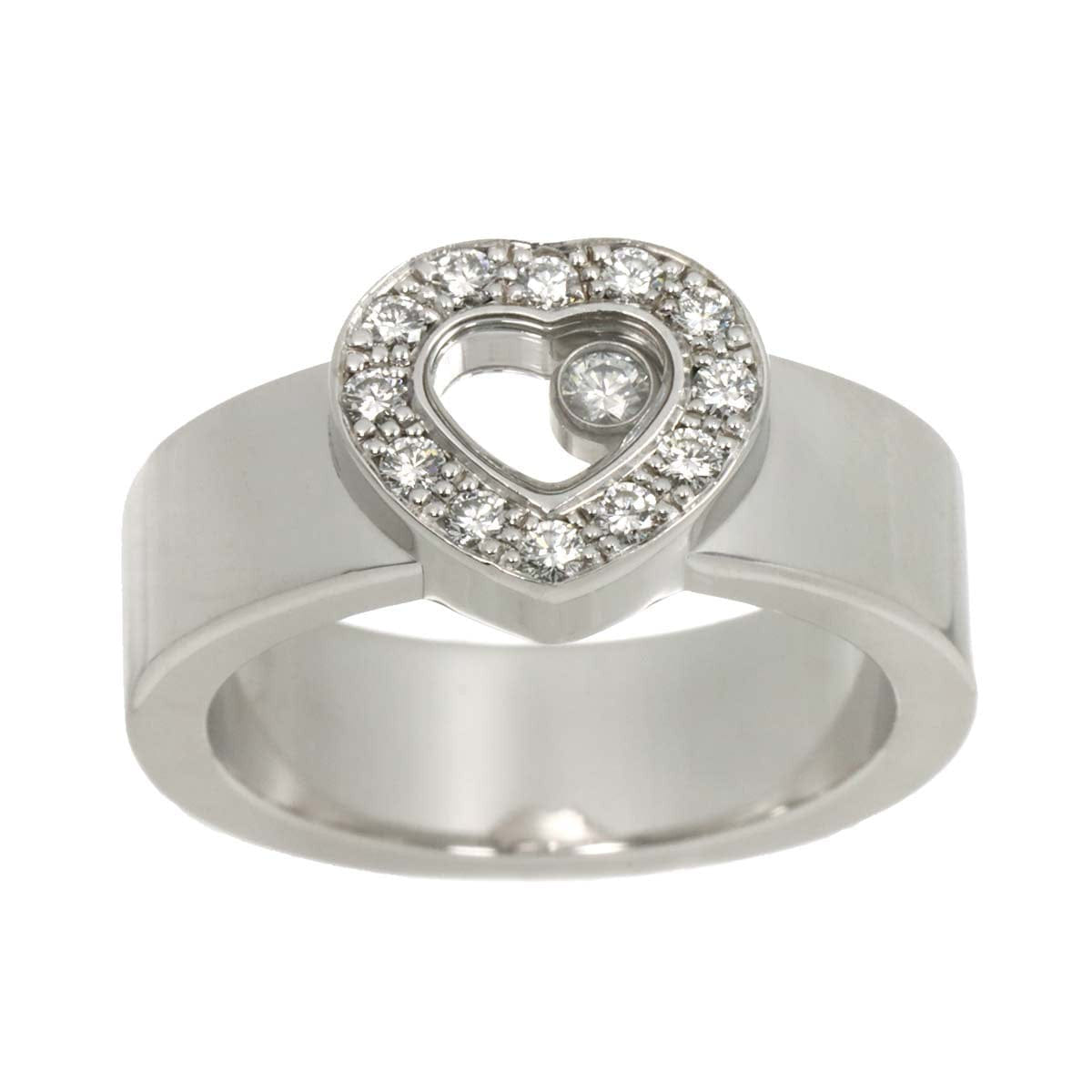 Chopard Happy Diamond Heart Ring 18K White Gold 750 Size5.5-5.75(US) 90310909