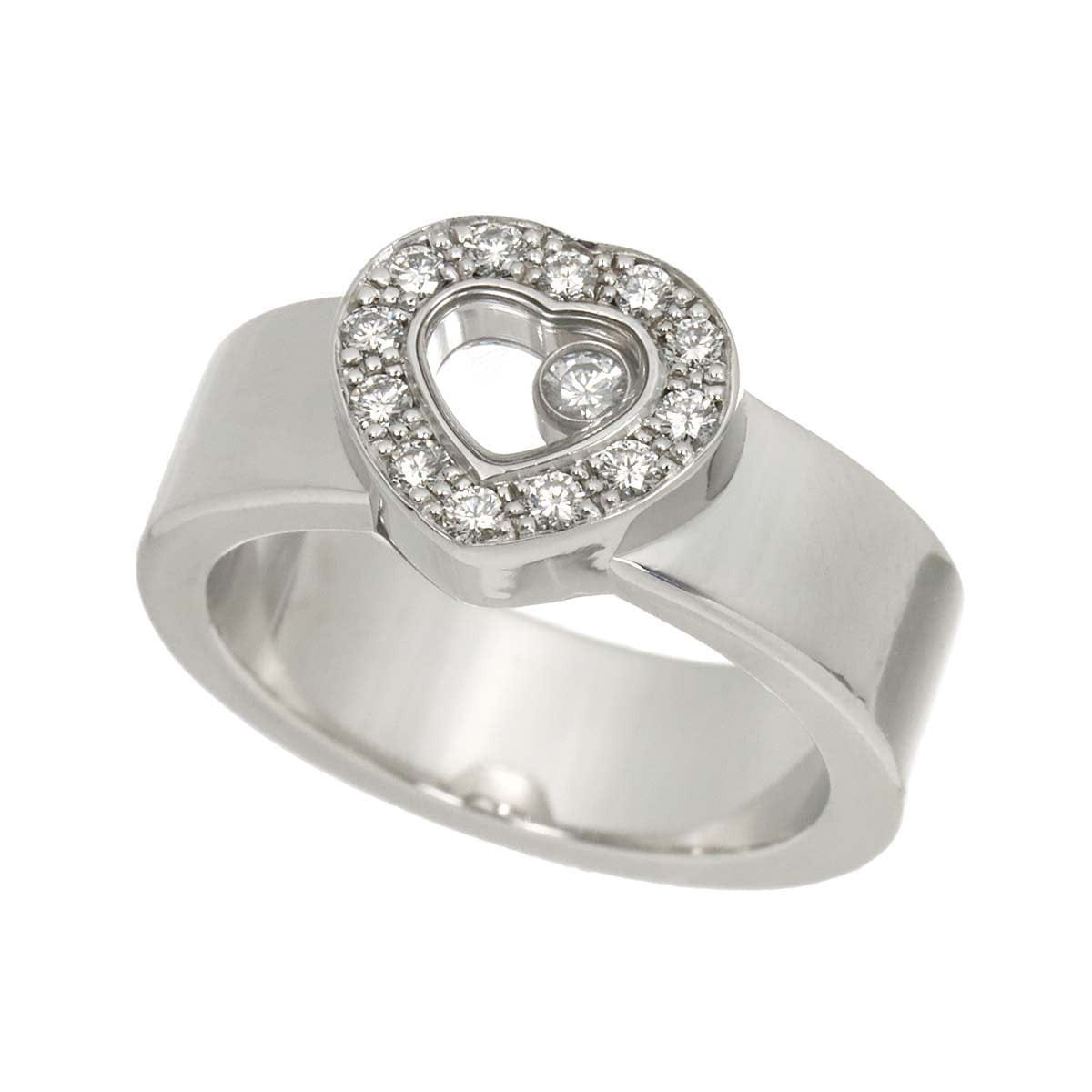 Chopard Happy Diamond Heart Ring 18K White Gold 750 Size5.5-5.75(US) 90310909