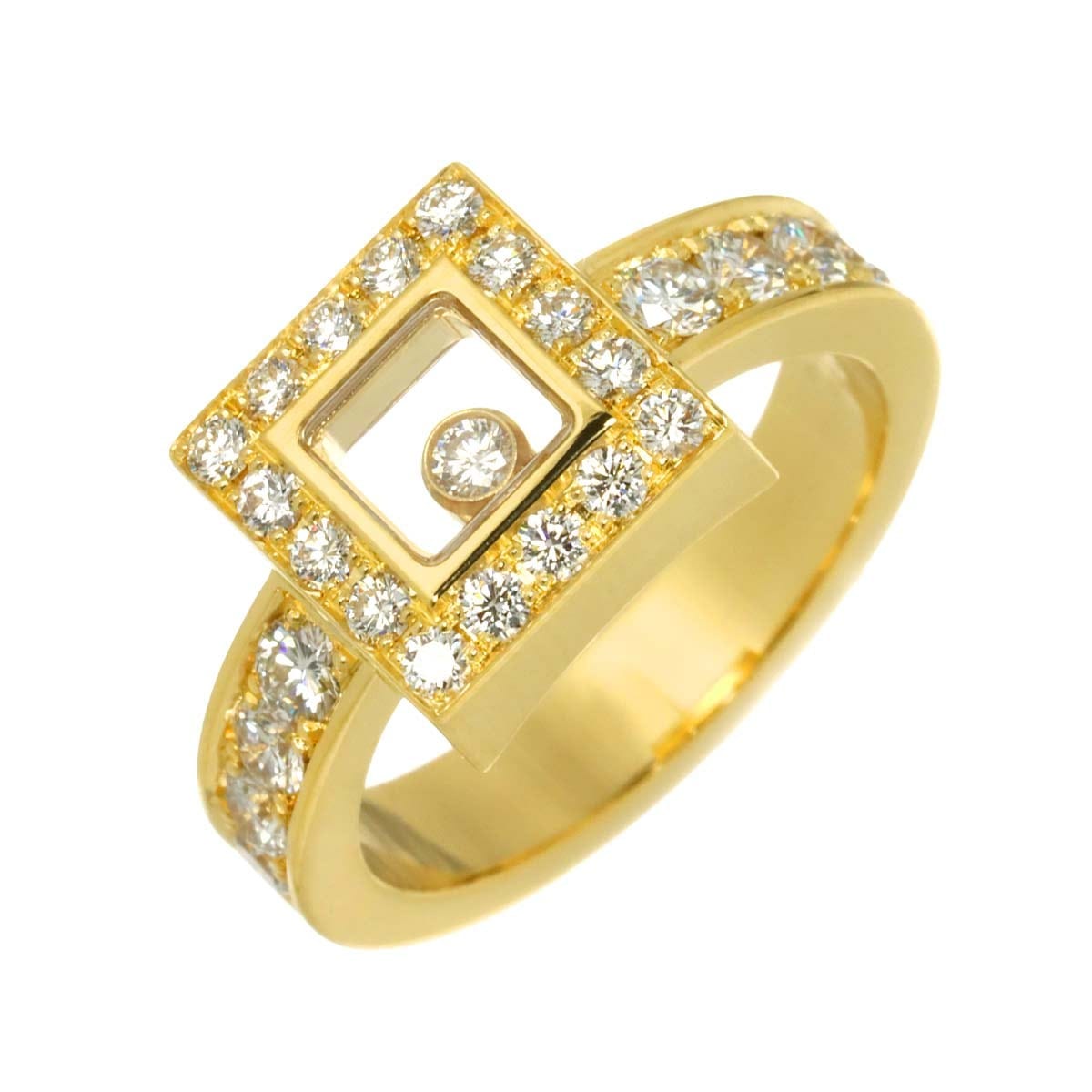 Chopard Happy Diamond Ring 18K YG 750 Size6-6.25(US) 90312282