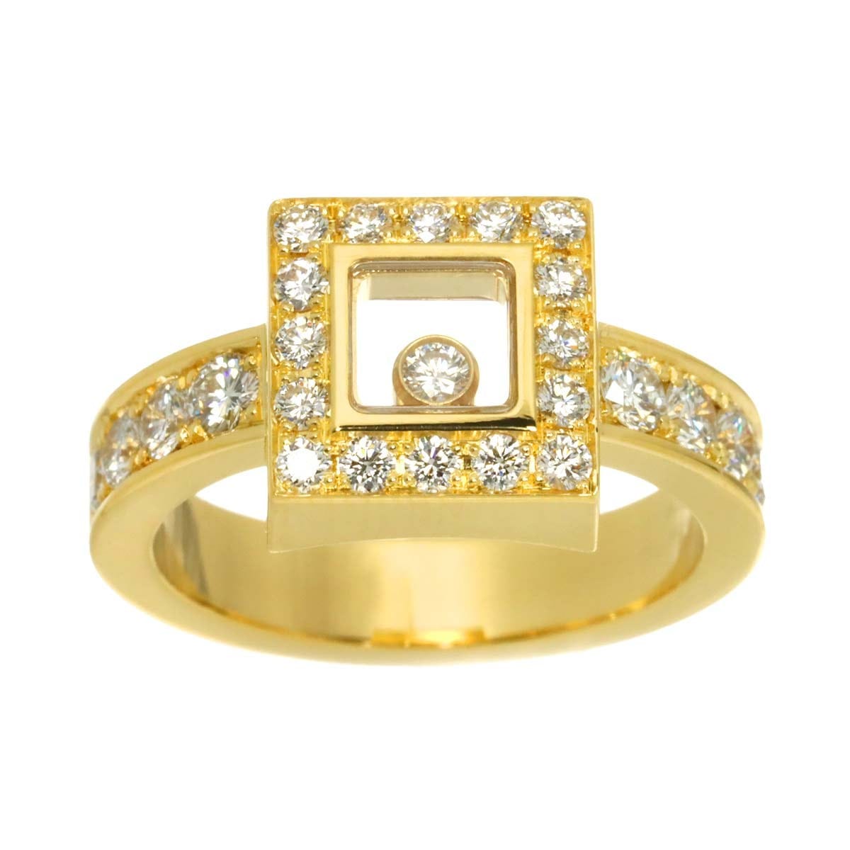 Chopard Happy Diamond Ring 18K YG 750 Size6-6.25(US) 90312282