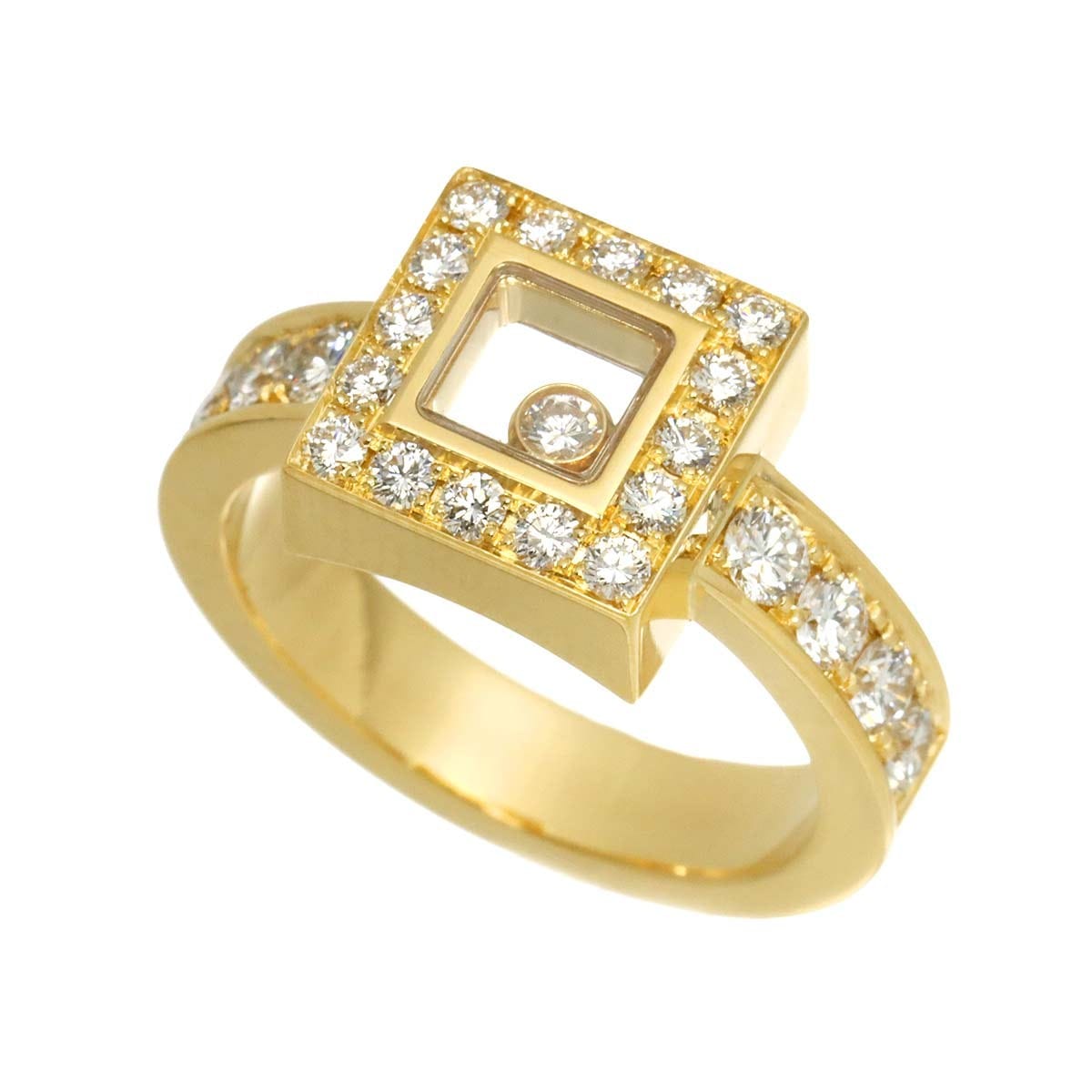 Chopard Happy Diamond Ring 18K YG 750 Size6-6.25(US) 90312282