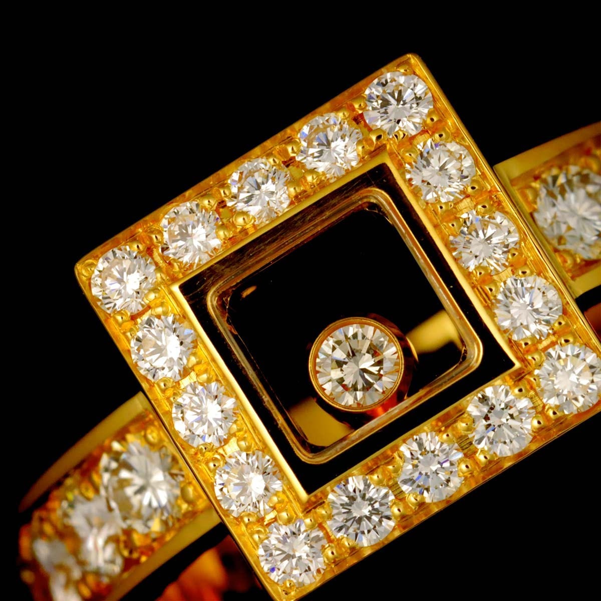 Chopard Happy Diamond Ring 18K YG 750 Size6-6.25(US) 90312282