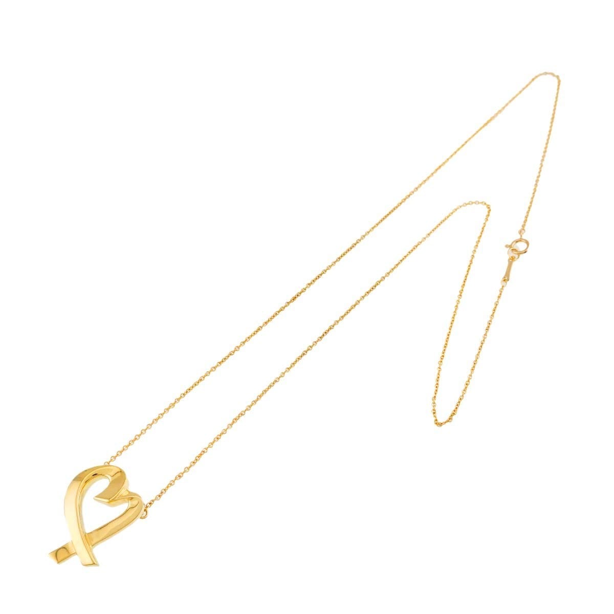 TIFFANY Co. Loving Heart Necklace 18K Yellow Gold 750 90318562