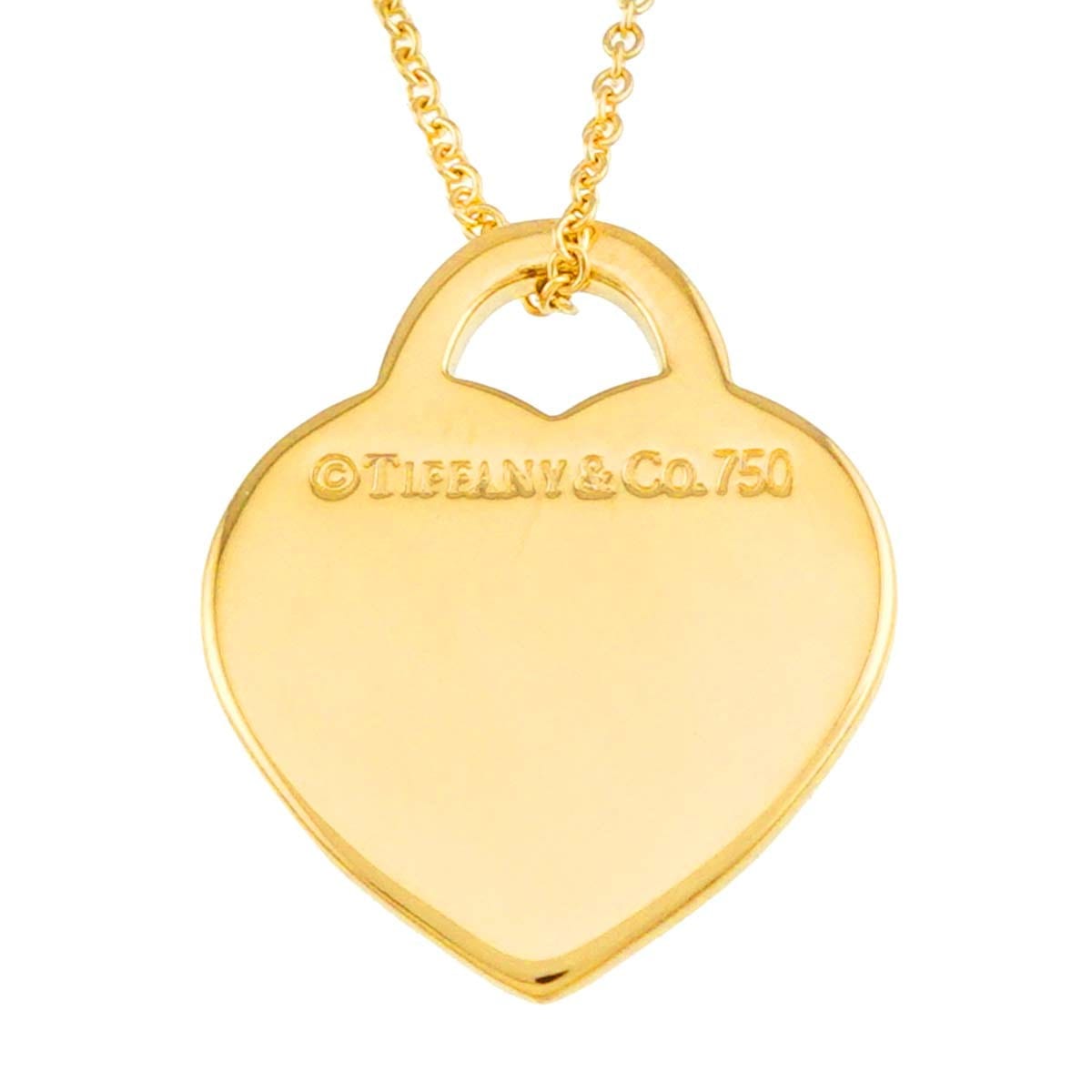 TIFFANY Co. Return to Heart Necklace 18K Yellow Gold 750 90313705