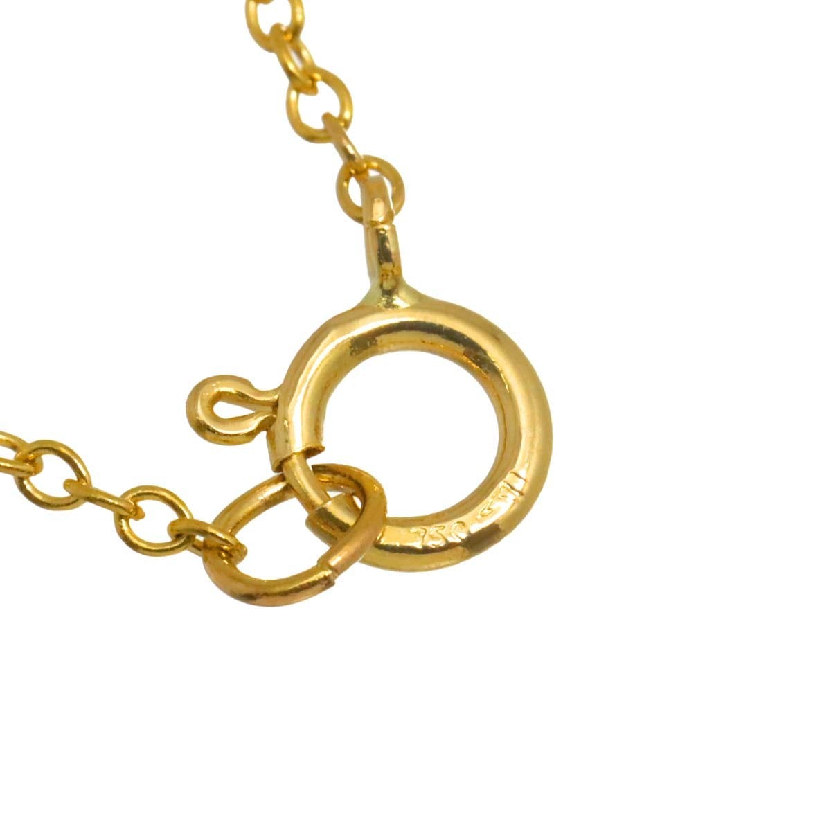 TIFFANY Co. Heart Sapphire Diamond Necklace 18K Yellow Gold 750 90302584