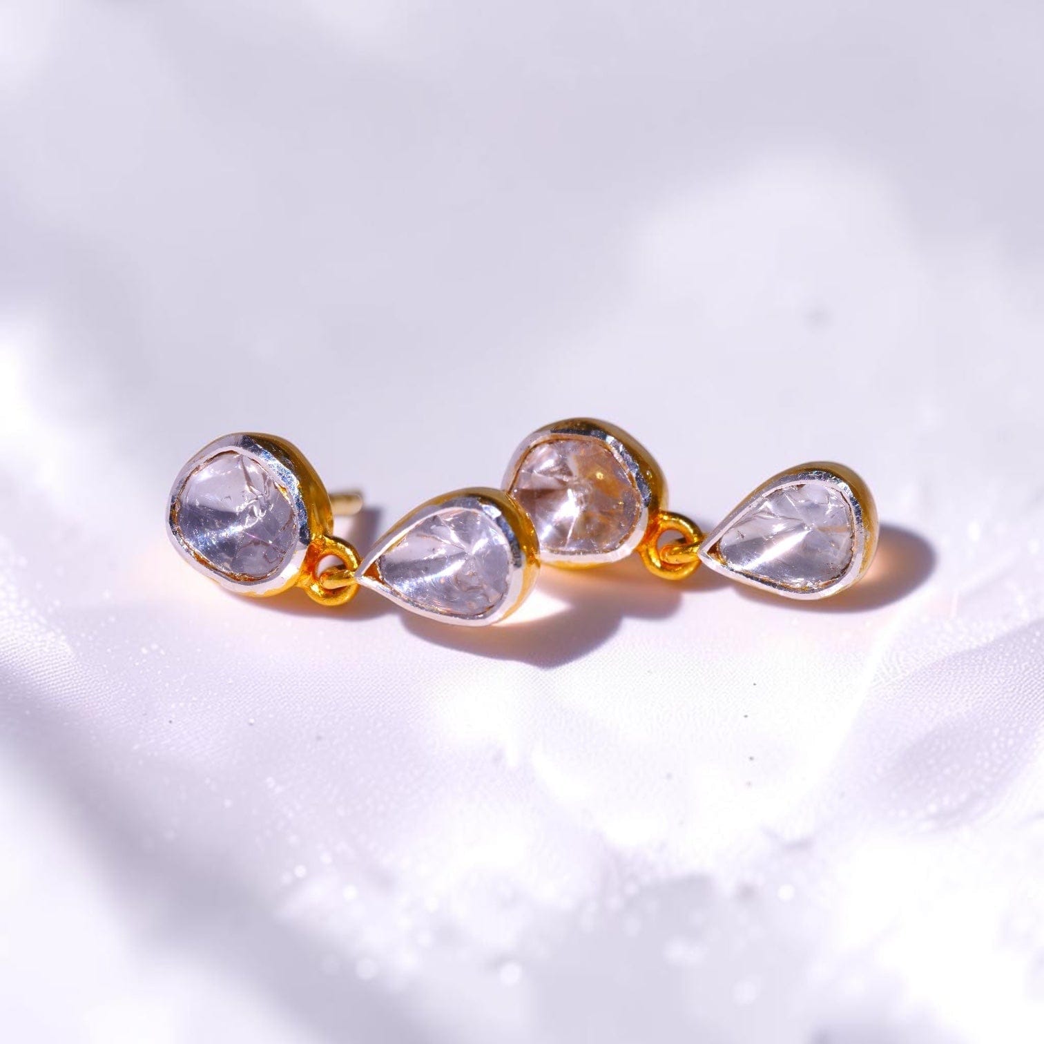 David Harry Jewels Diamond Polki Drop Earrings