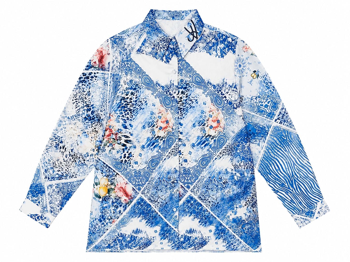 Maison Clad SHIRT BIANCA LEO BANDANA BLUE GRADIENT MCL12128