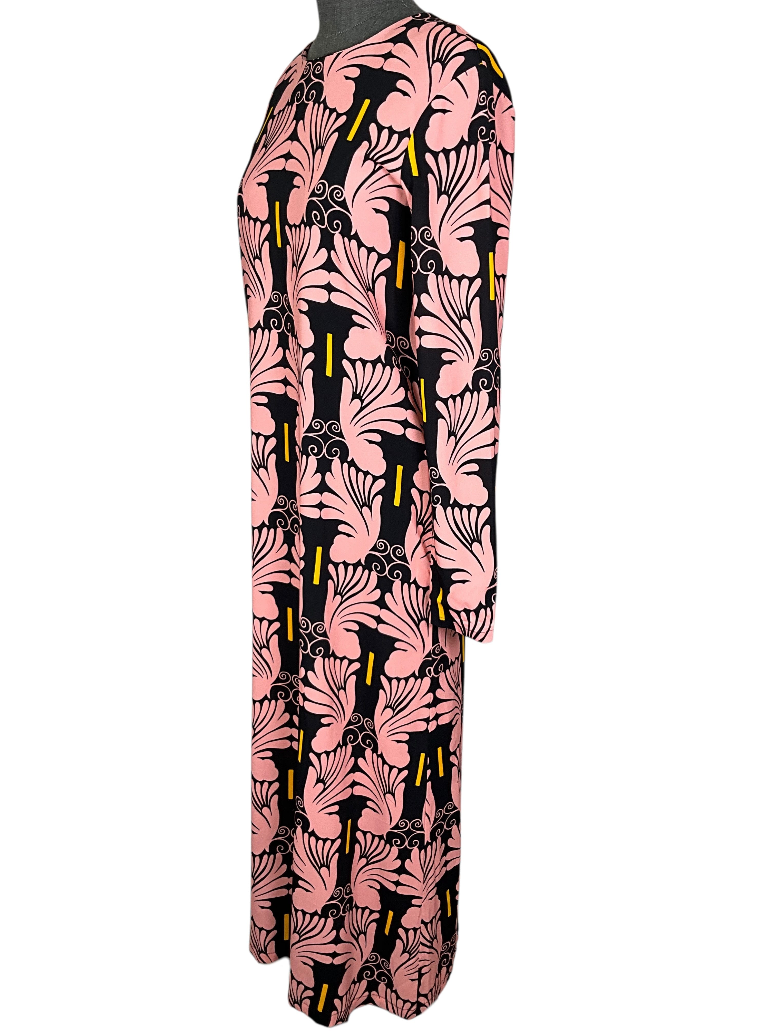 La Doublej Printed Long Sleeve Maxi Dress Size S
