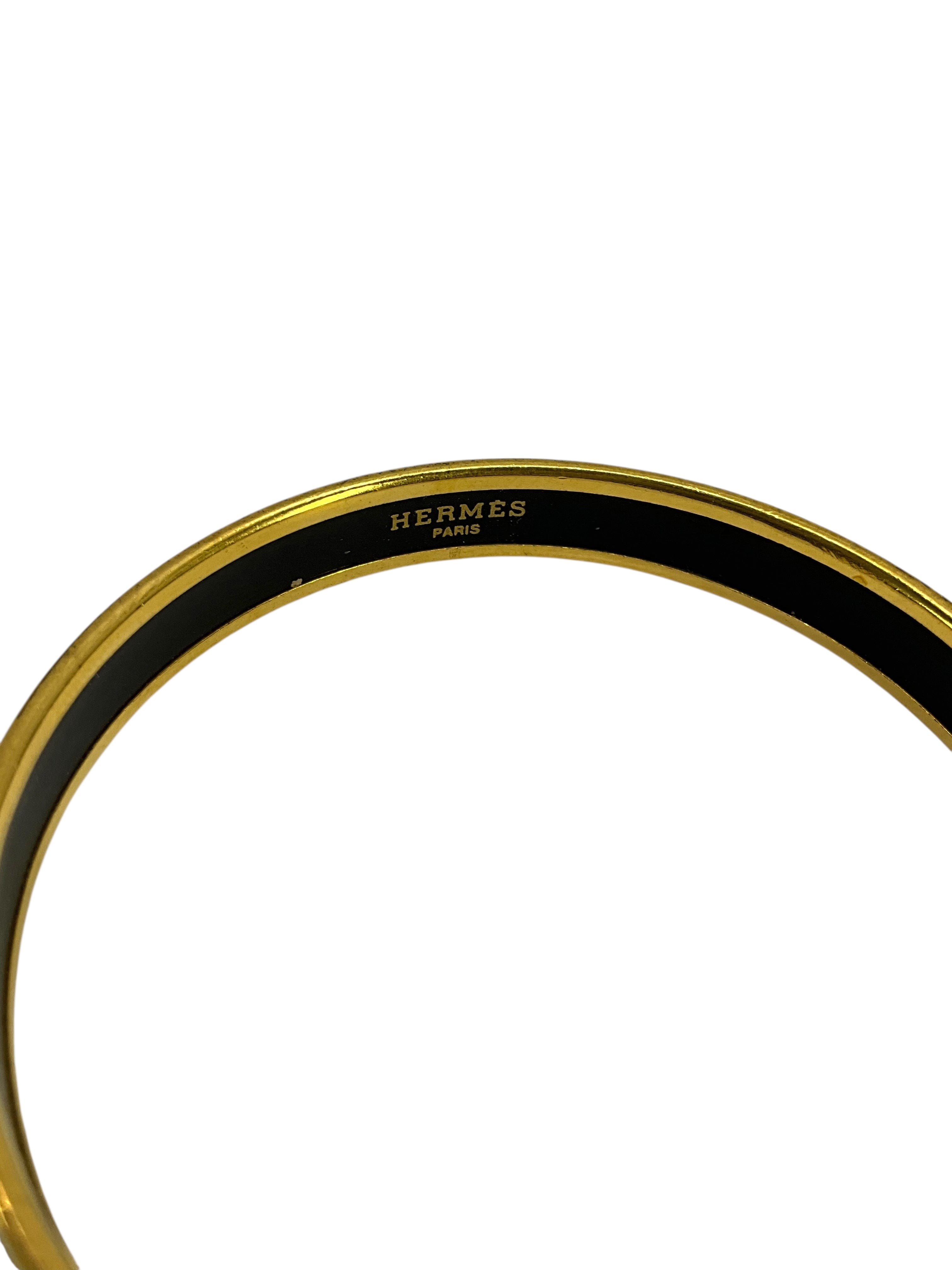 Hermes Flacons Printed Enamel Narrow Bracelet 65