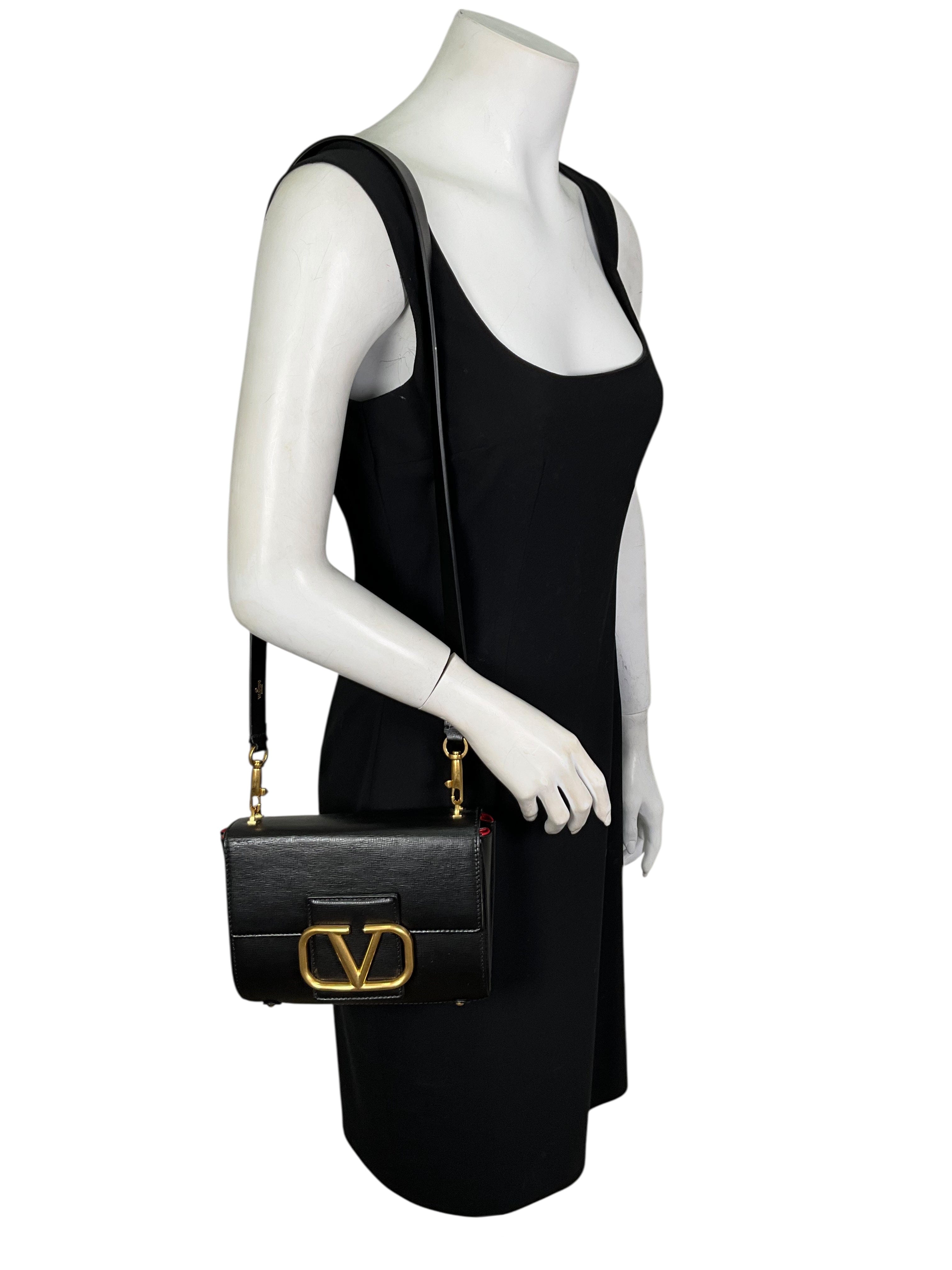 Valentino Garavani Leather Stud Sign Shoulder Bag