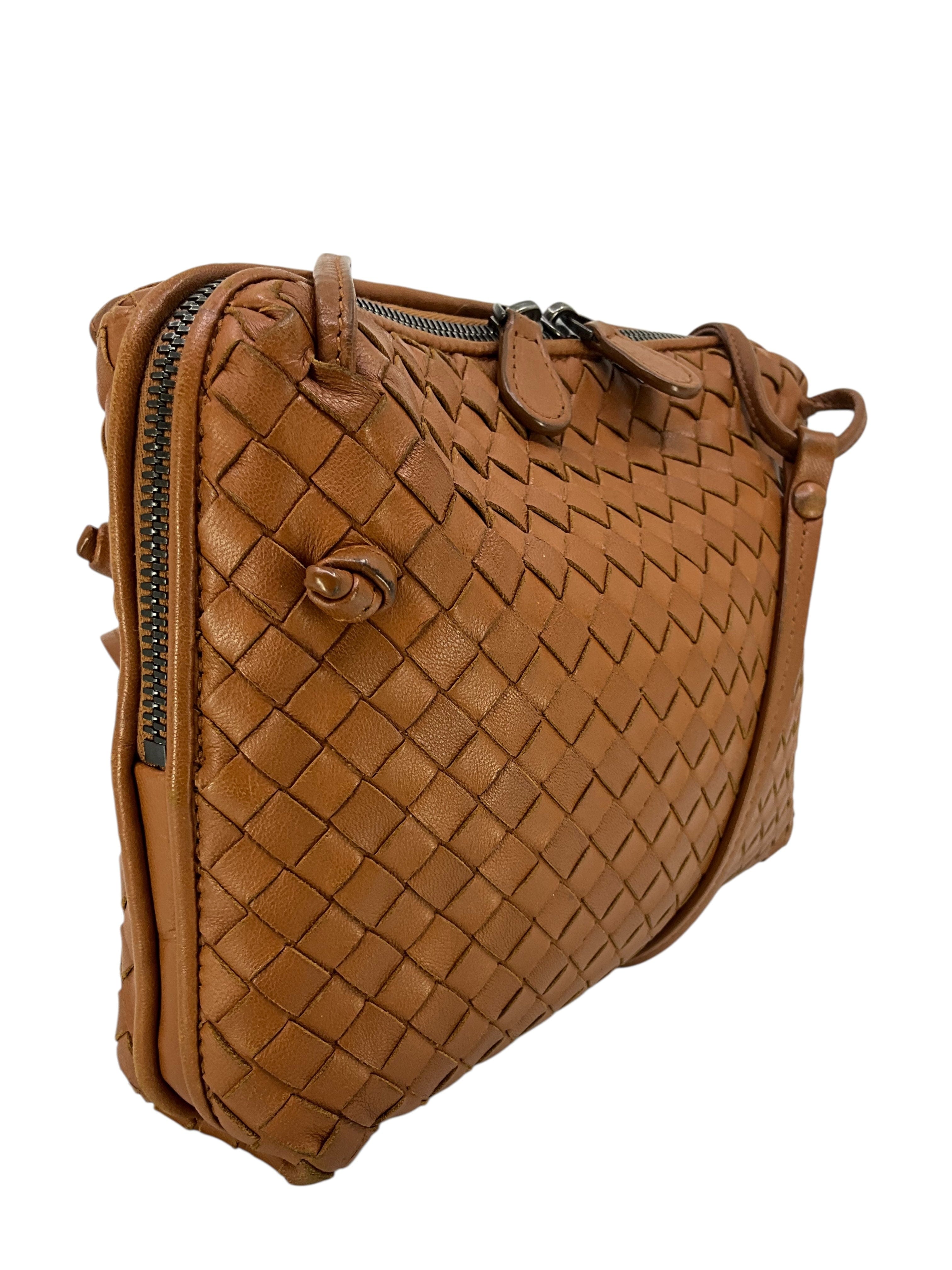 Bottega Veneta Vintage Intrecciato Pillow Crossbody Messenger Bag