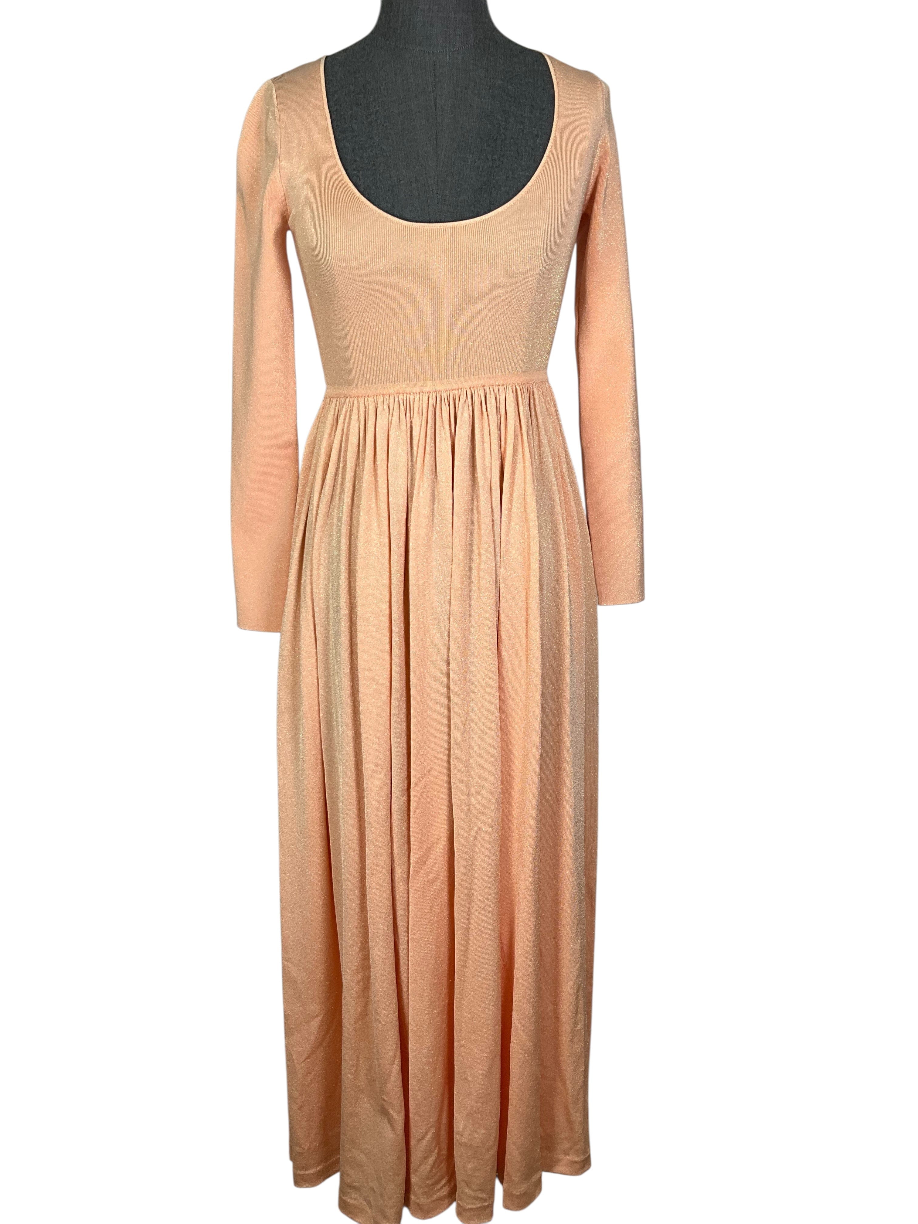 Zimmermann Natura Metallic Scoop Neck Maxi Dress Size XS