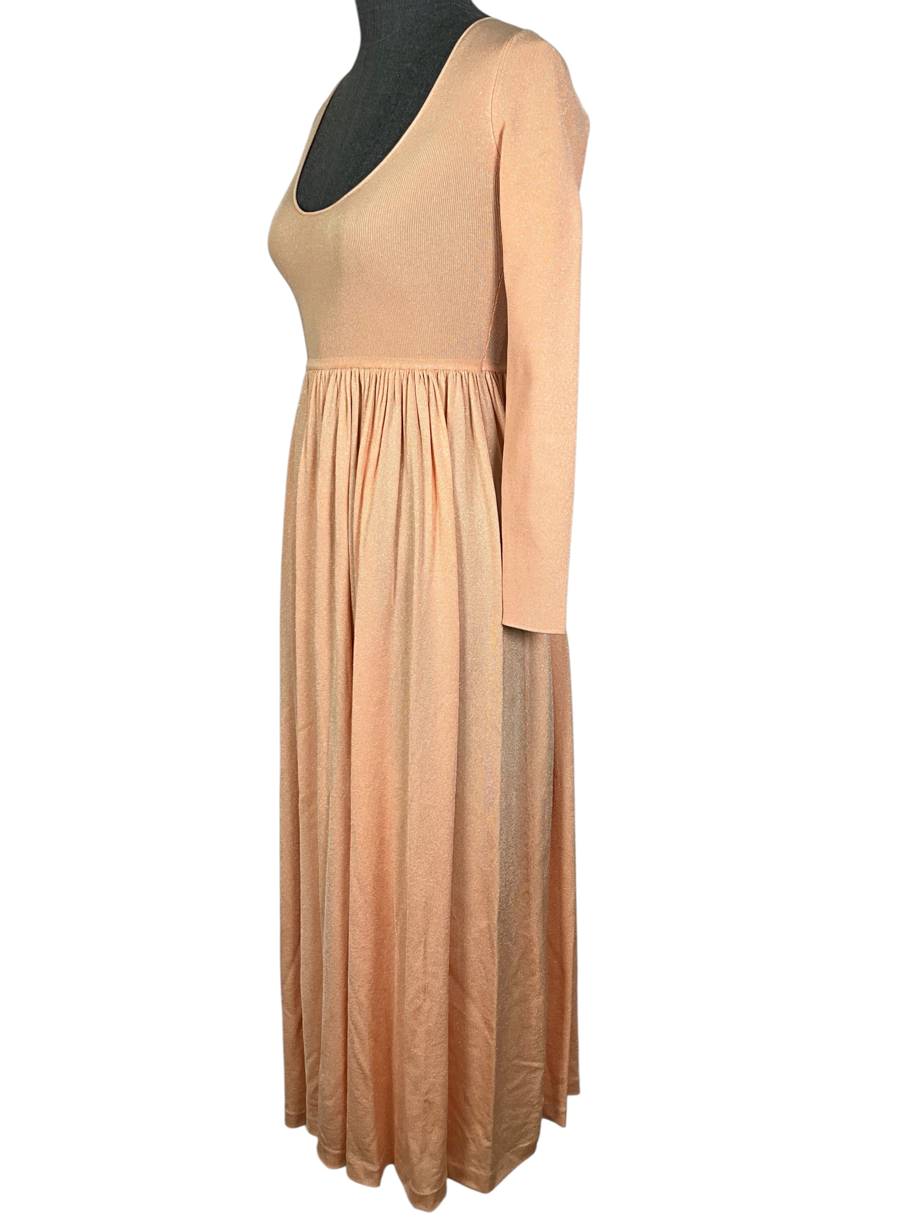 Zimmermann Natura Metallic Scoop Neck Maxi Dress Size XS