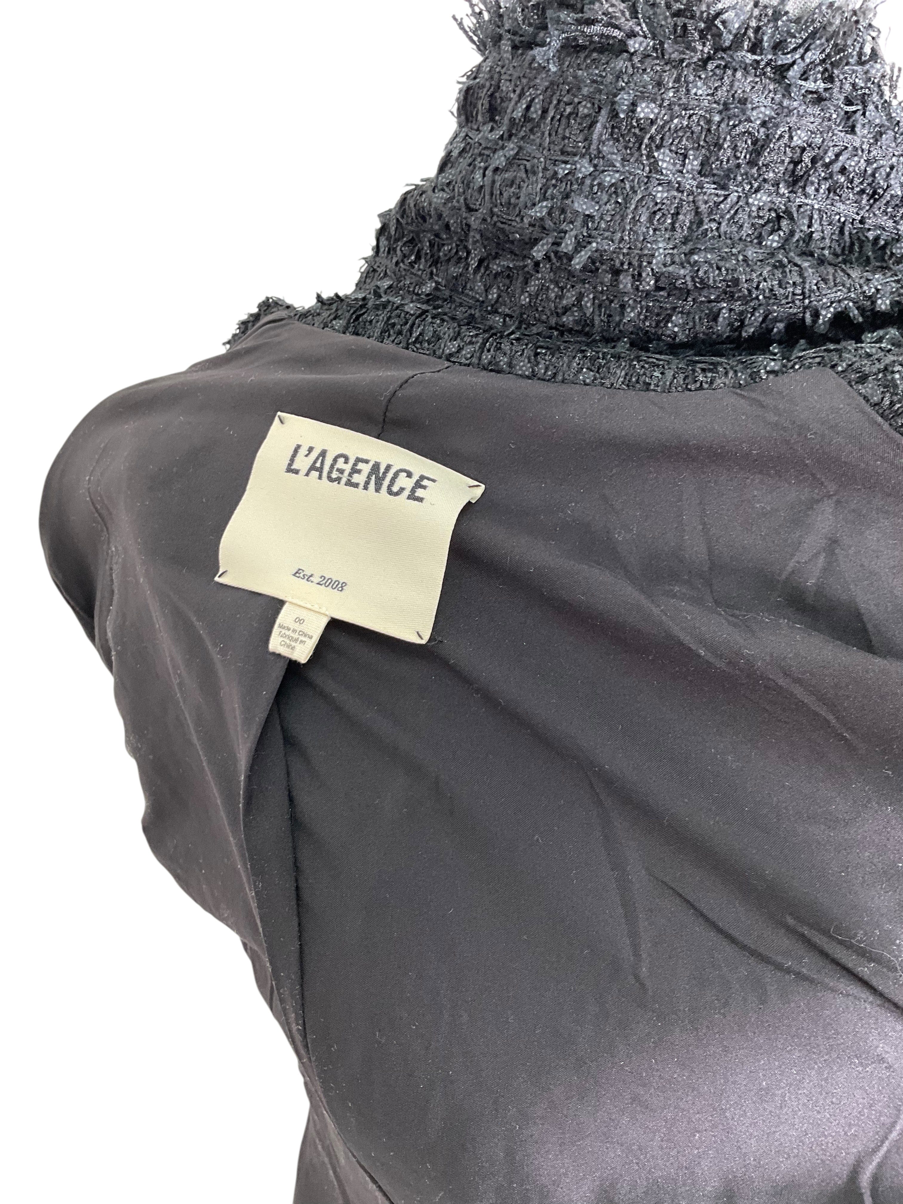 L'AGENCE Kaisley Tweed Blazer Size XS