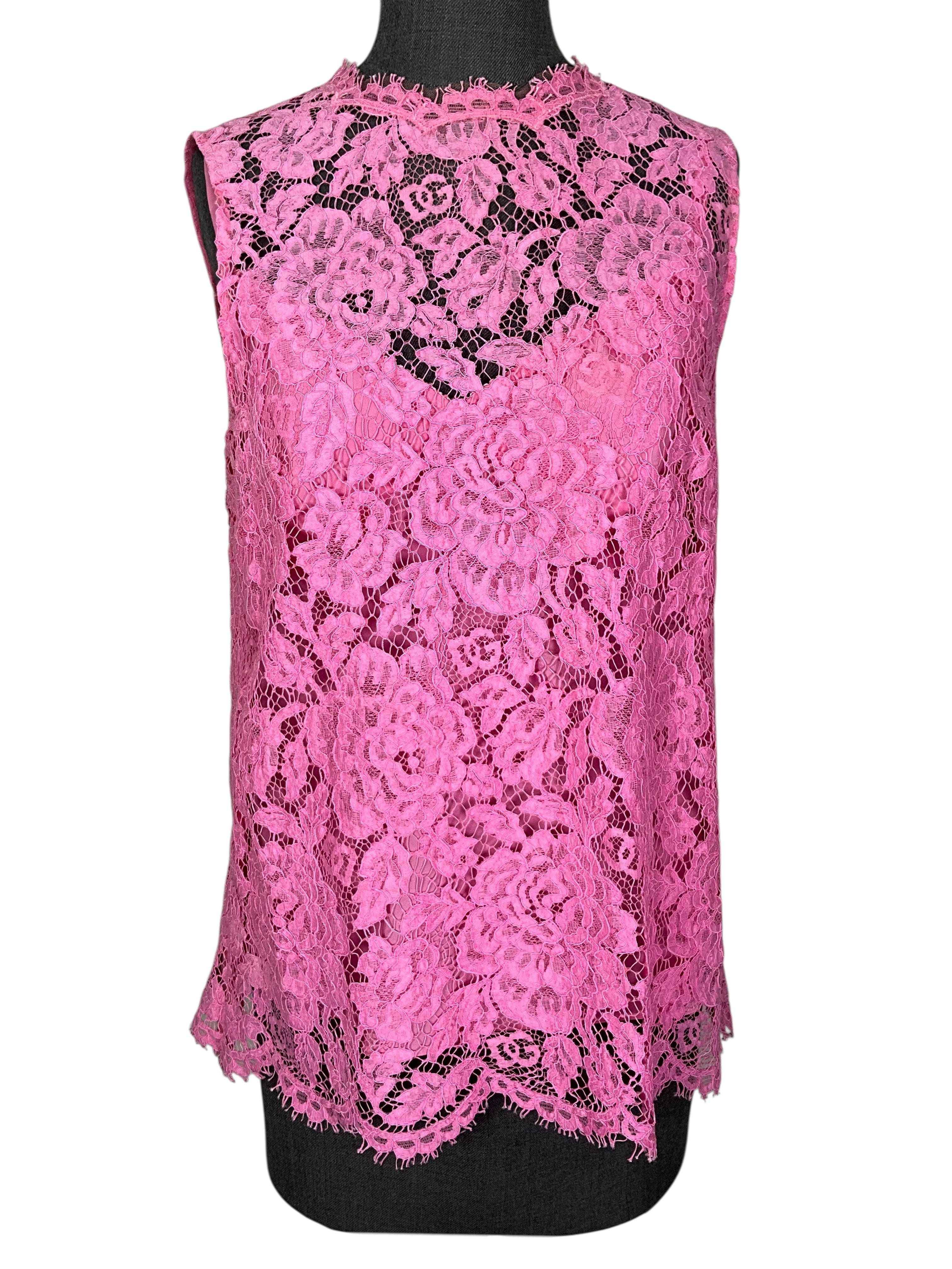 Dolce & Gabbana Floral Lace Top and Skirt Size M