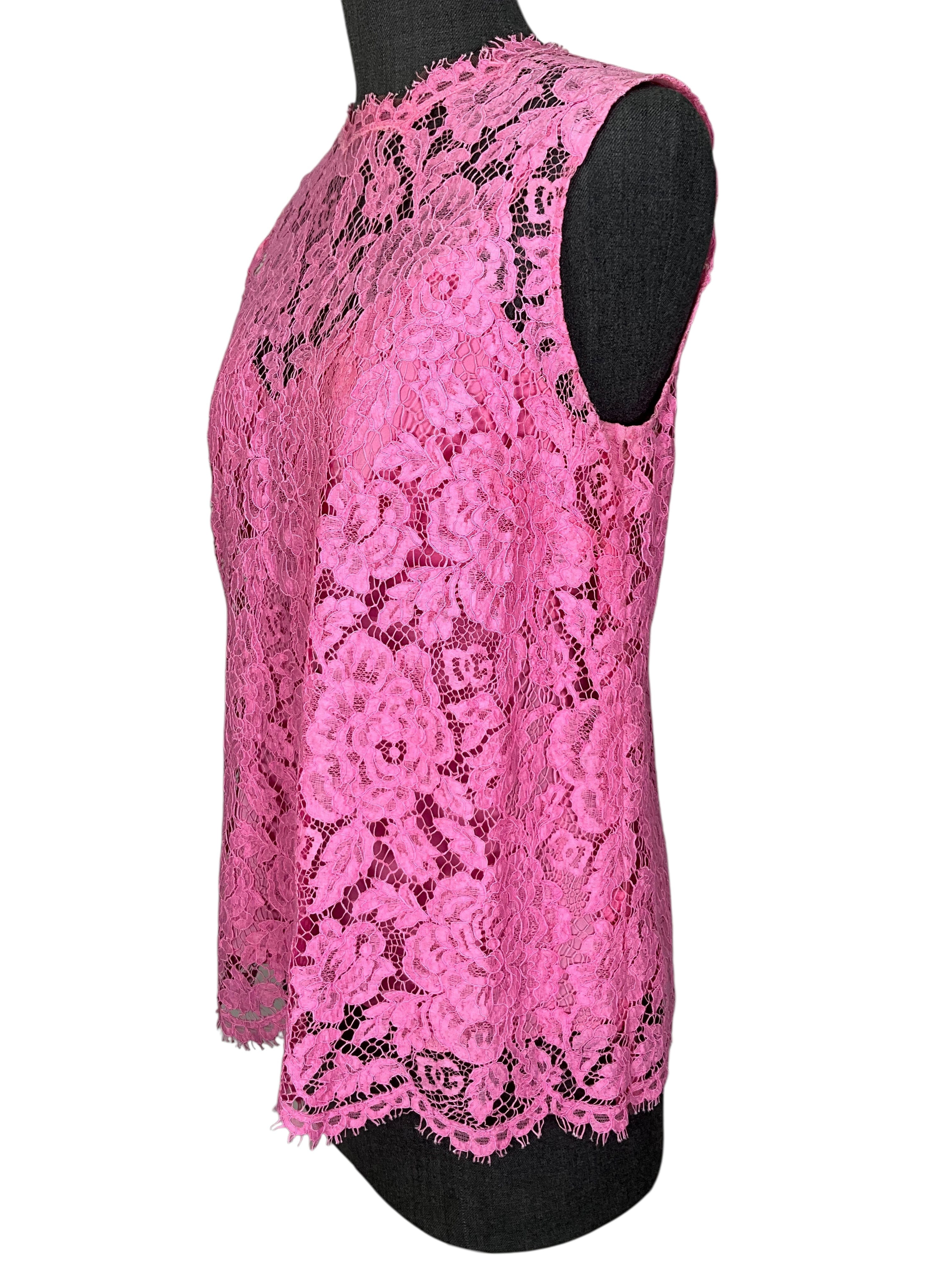 Dolce & Gabbana Floral Lace Top and Skirt Size M