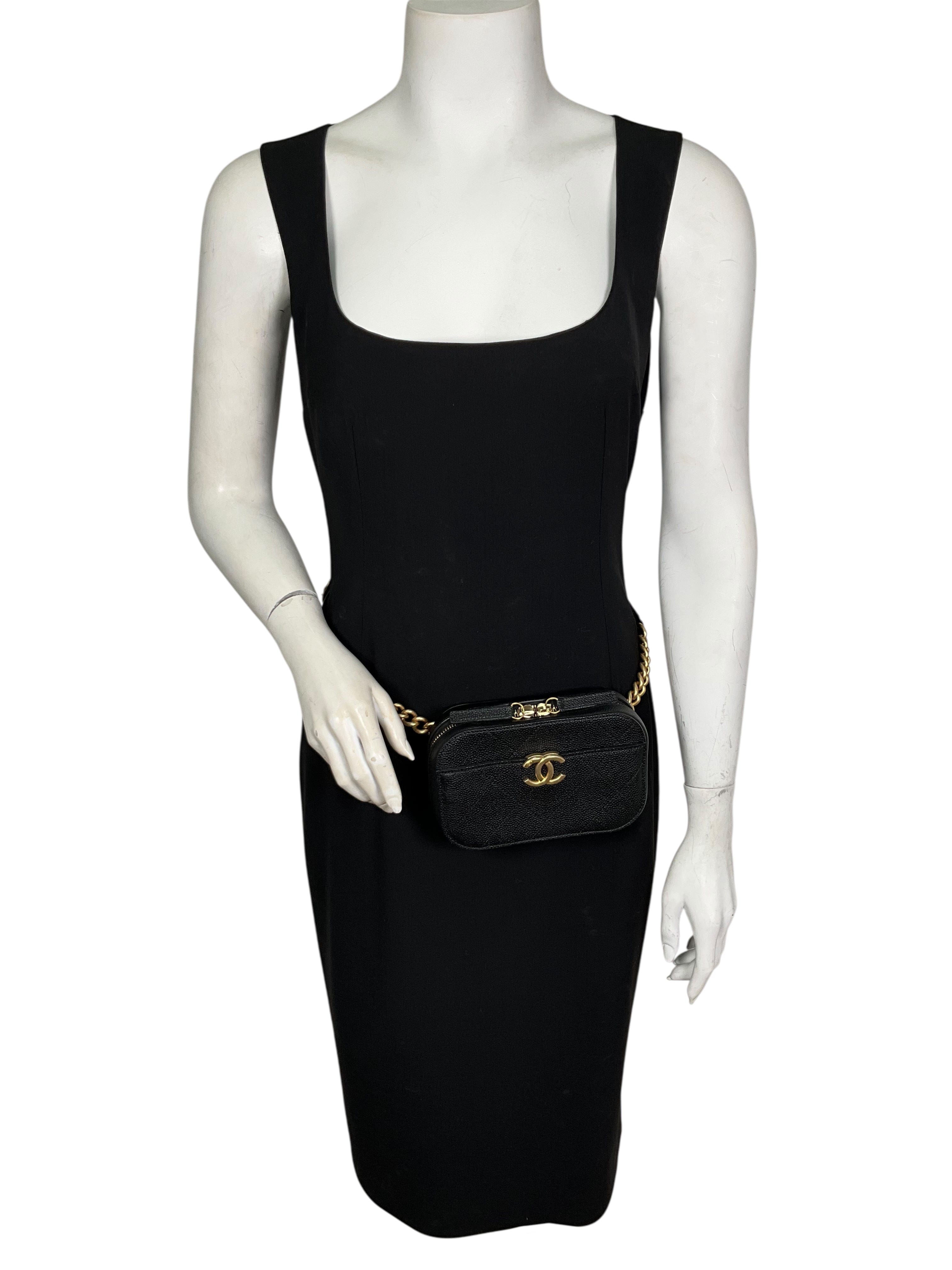 Chanel Quilted Caviar Affinity Belt Bag