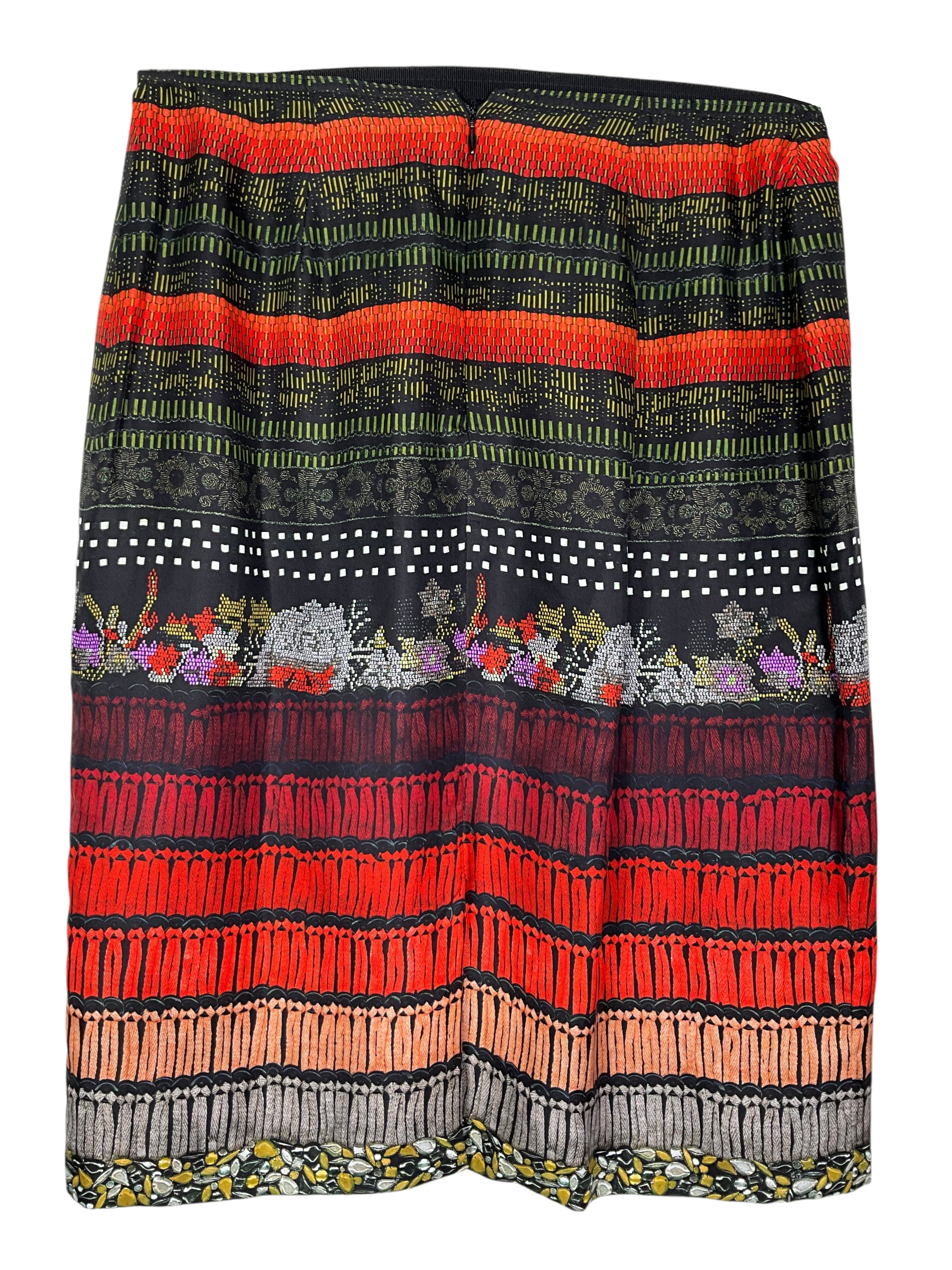Etro Printed Silk Pencil Skirt Size XS