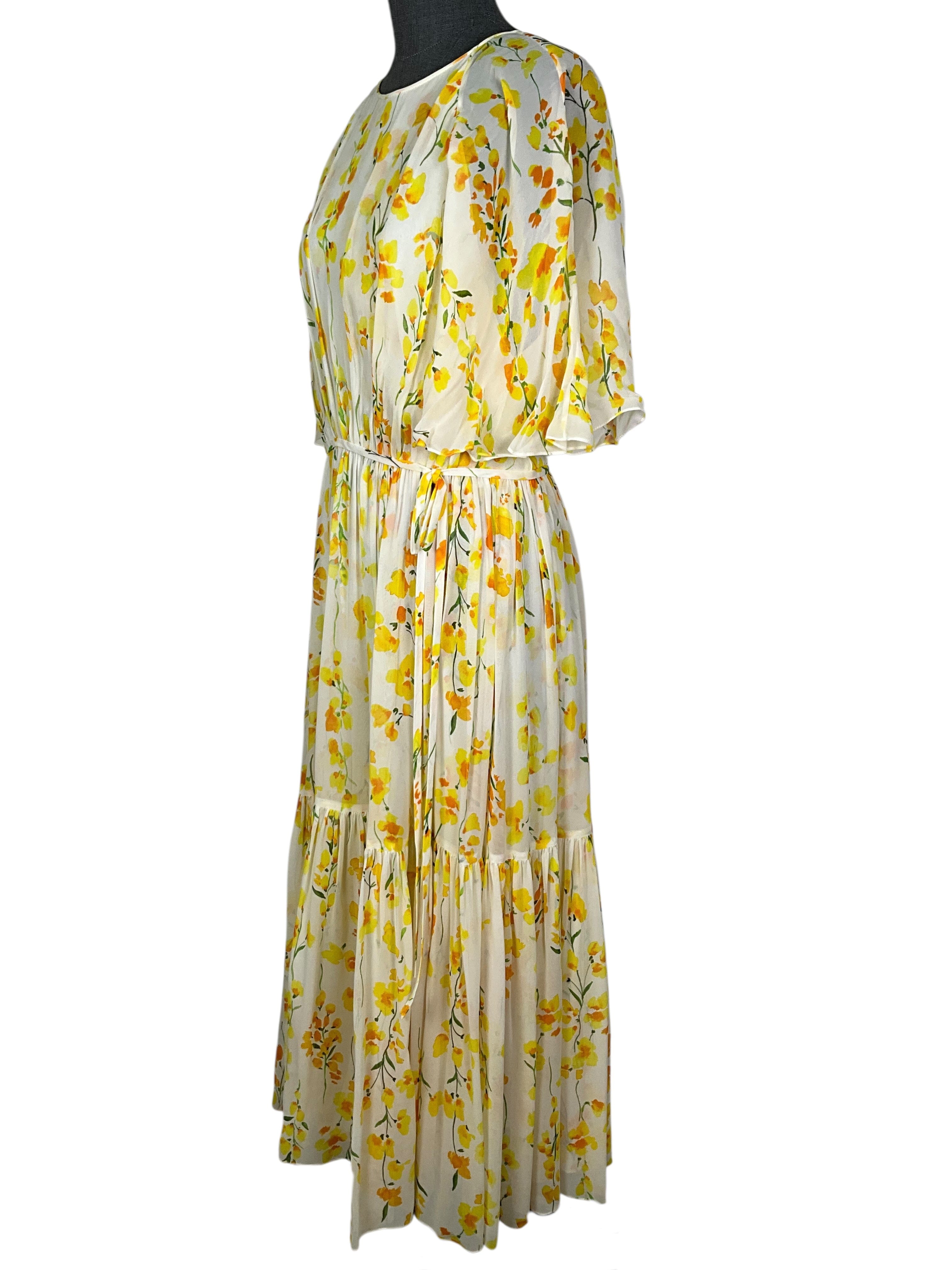 Carolina Herrera Floral Print Maxi Dress Size L
