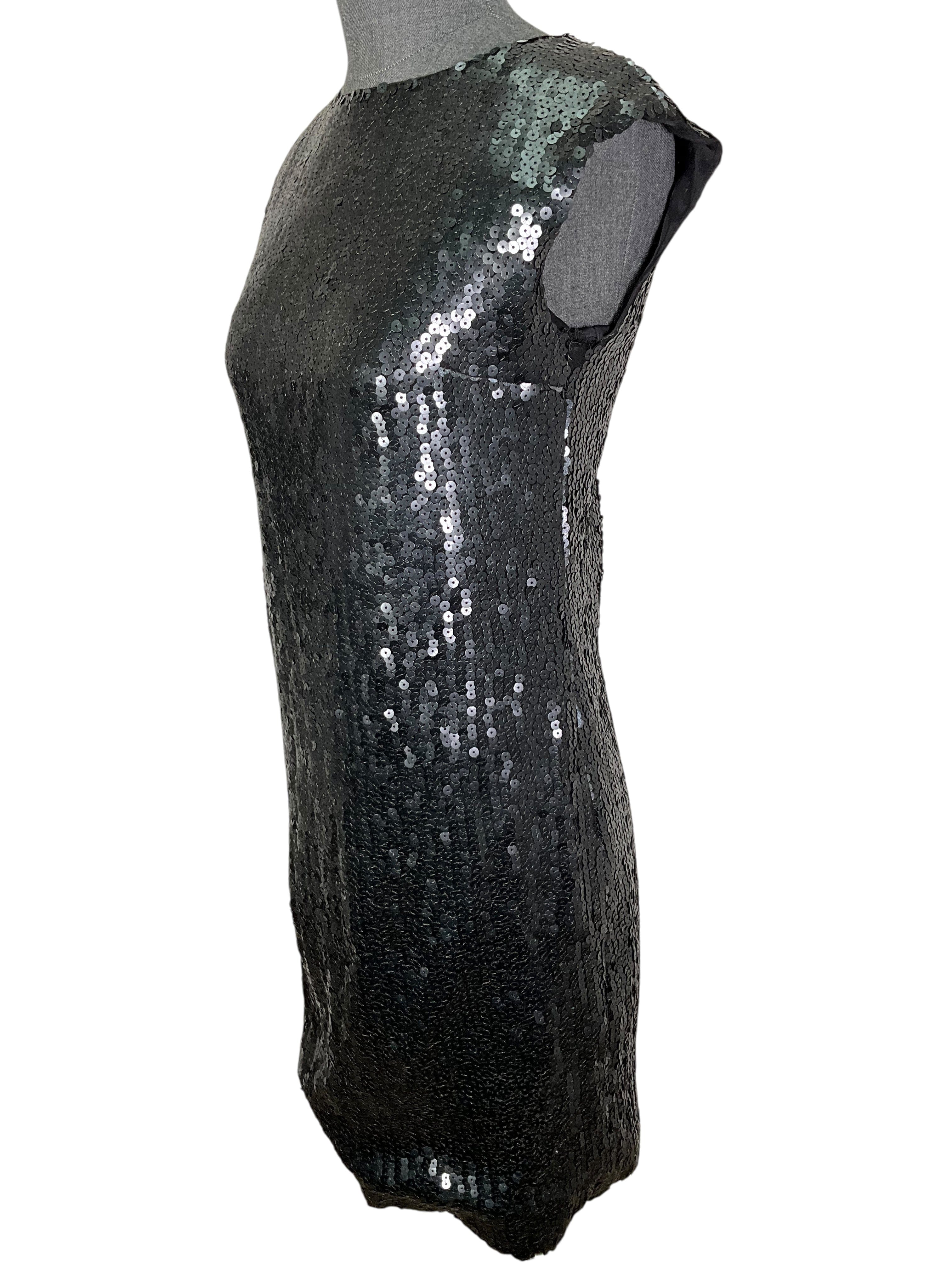 Chanel Sequins Sleeveless Mini Dress Size S