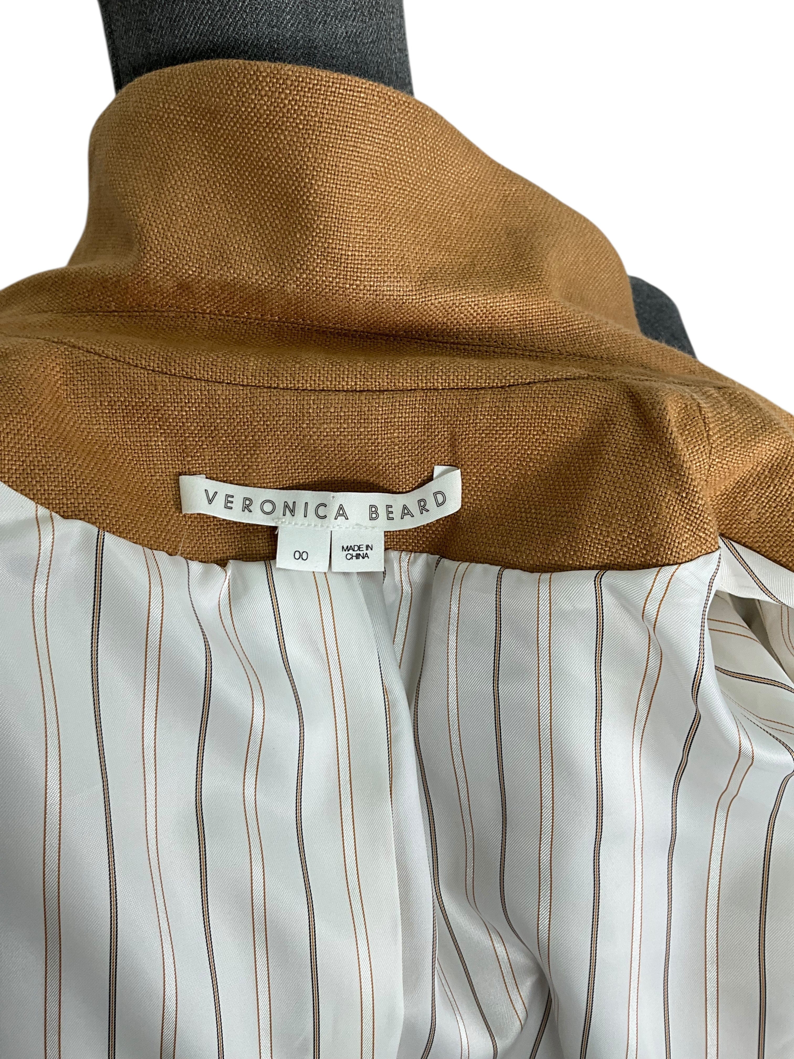 Veronica Beard Milani Linen Cropped Blazer Size XS