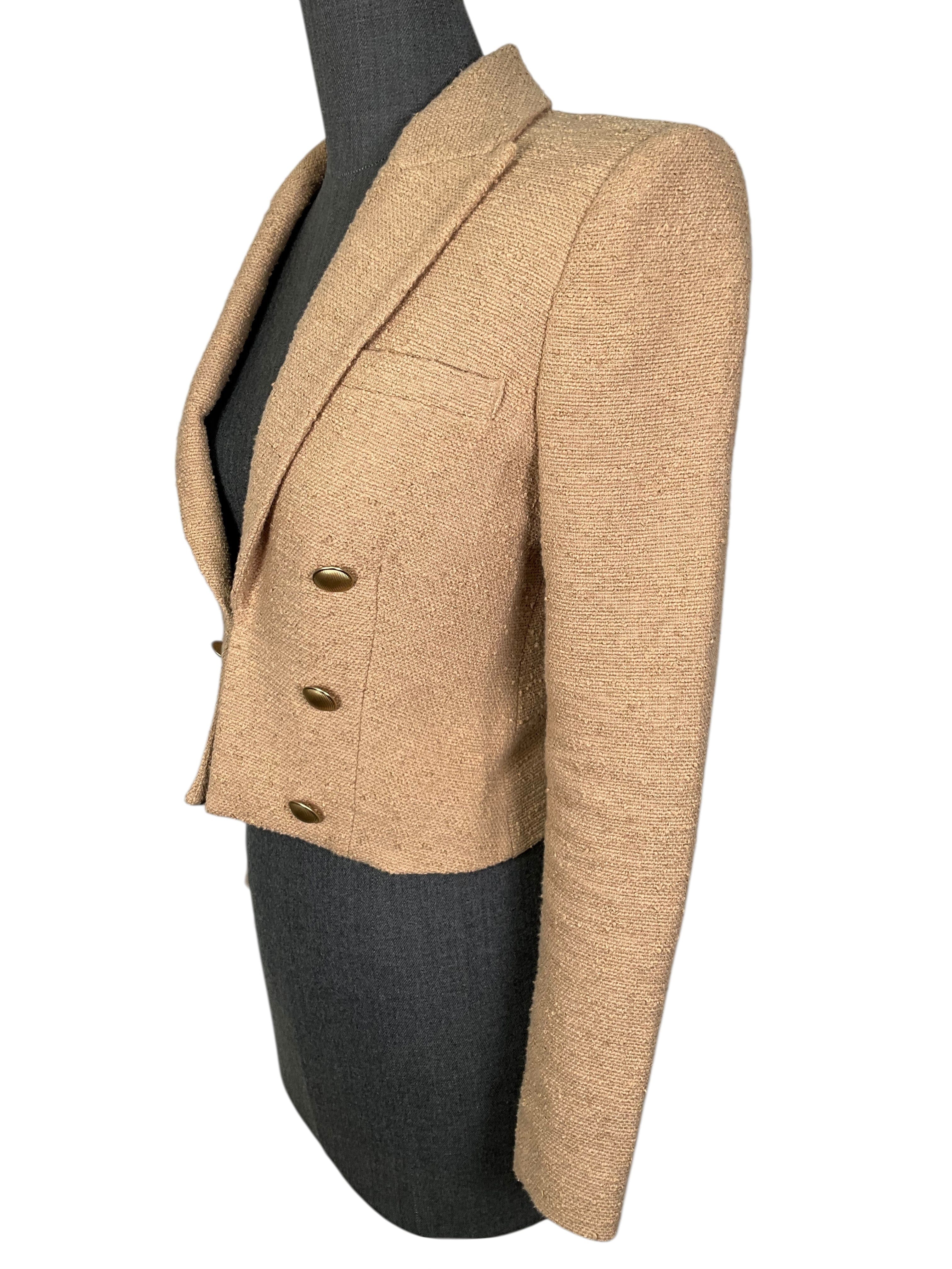 L'AGENCE Tweed Cropped Blazer Size XS NEW