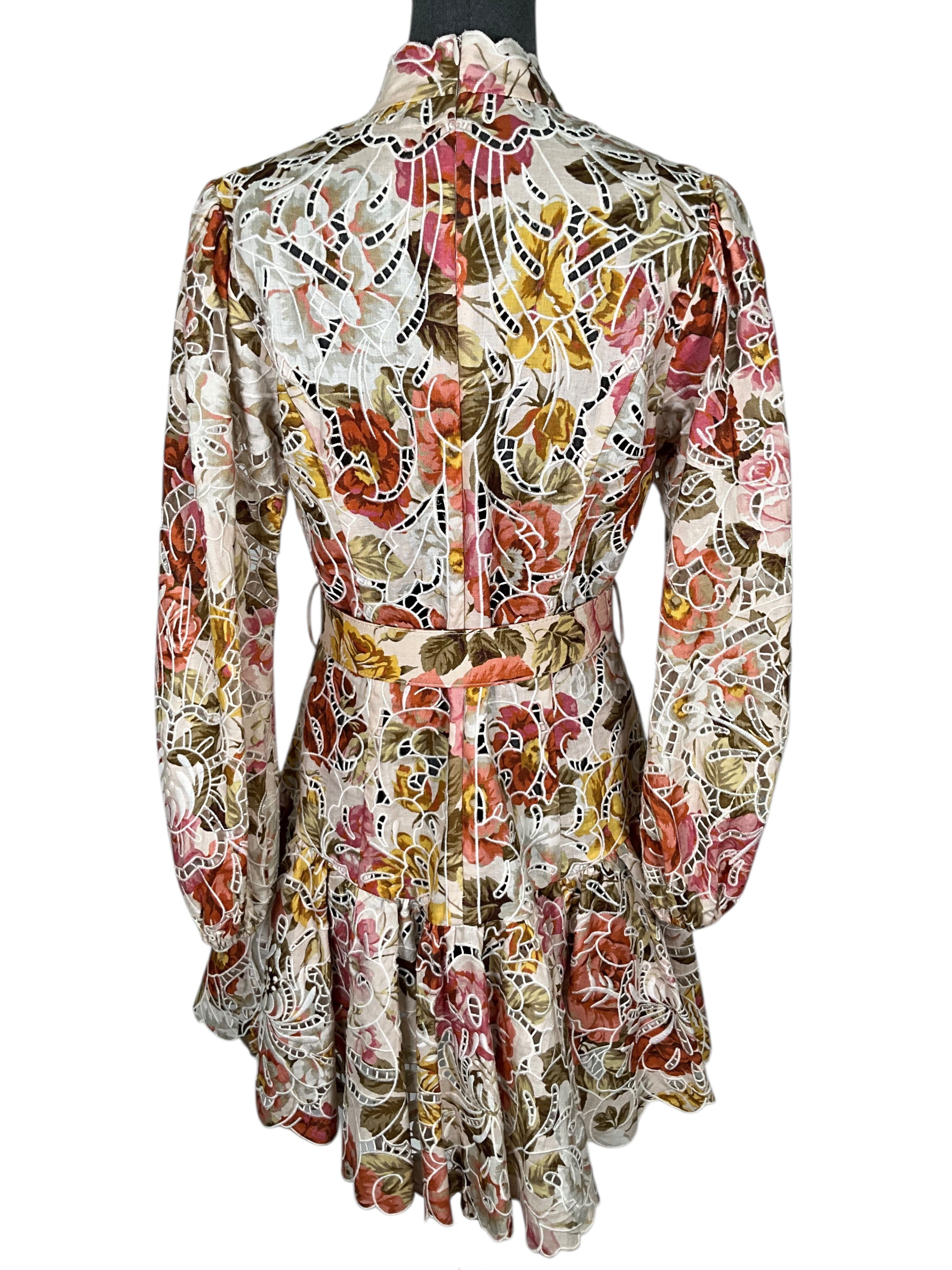 Zimmermann Bonita Floral Linen Short Dress Size M NEW