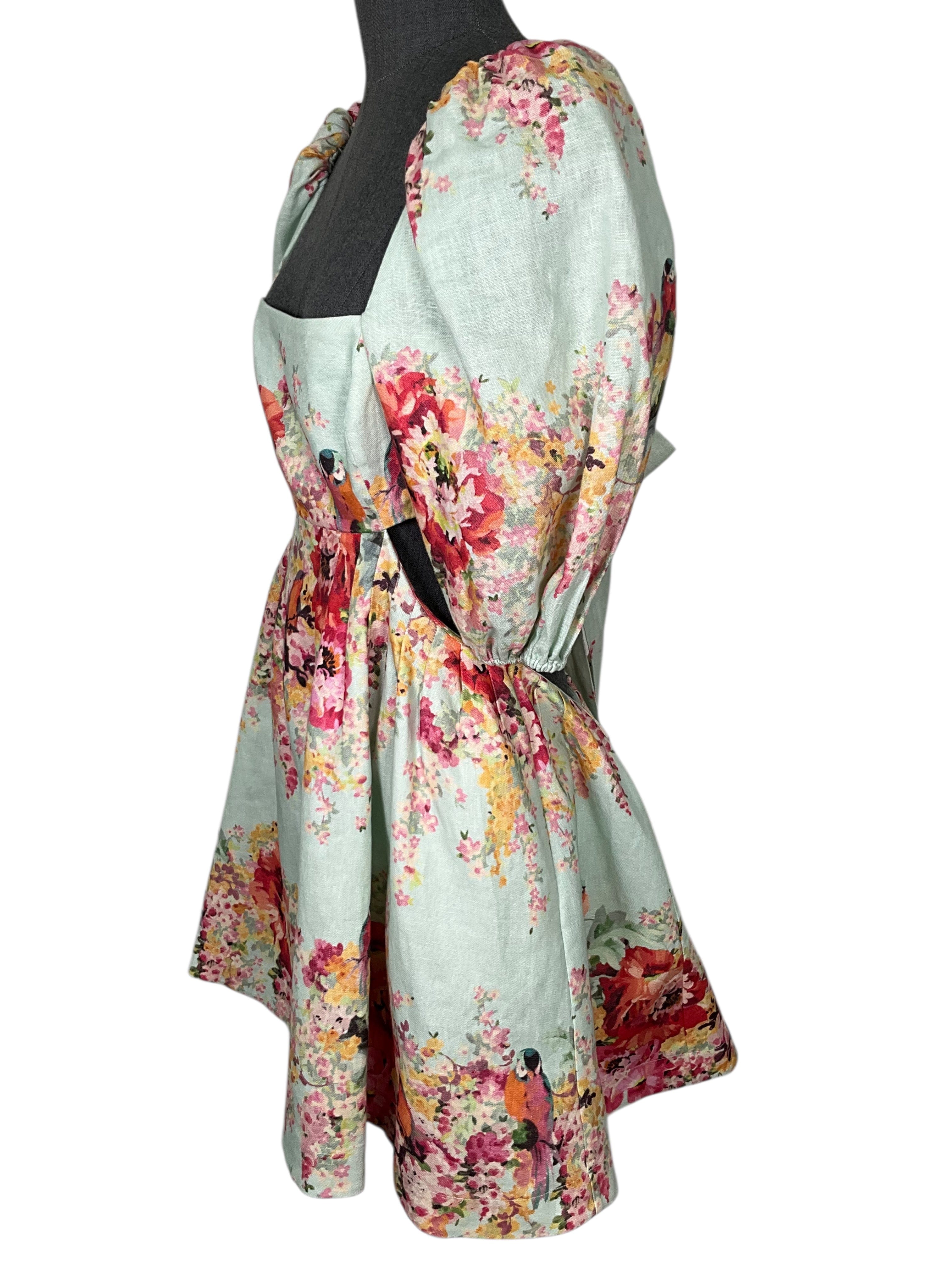 Zimmermann Mae Cut Out Mini Dress Size L