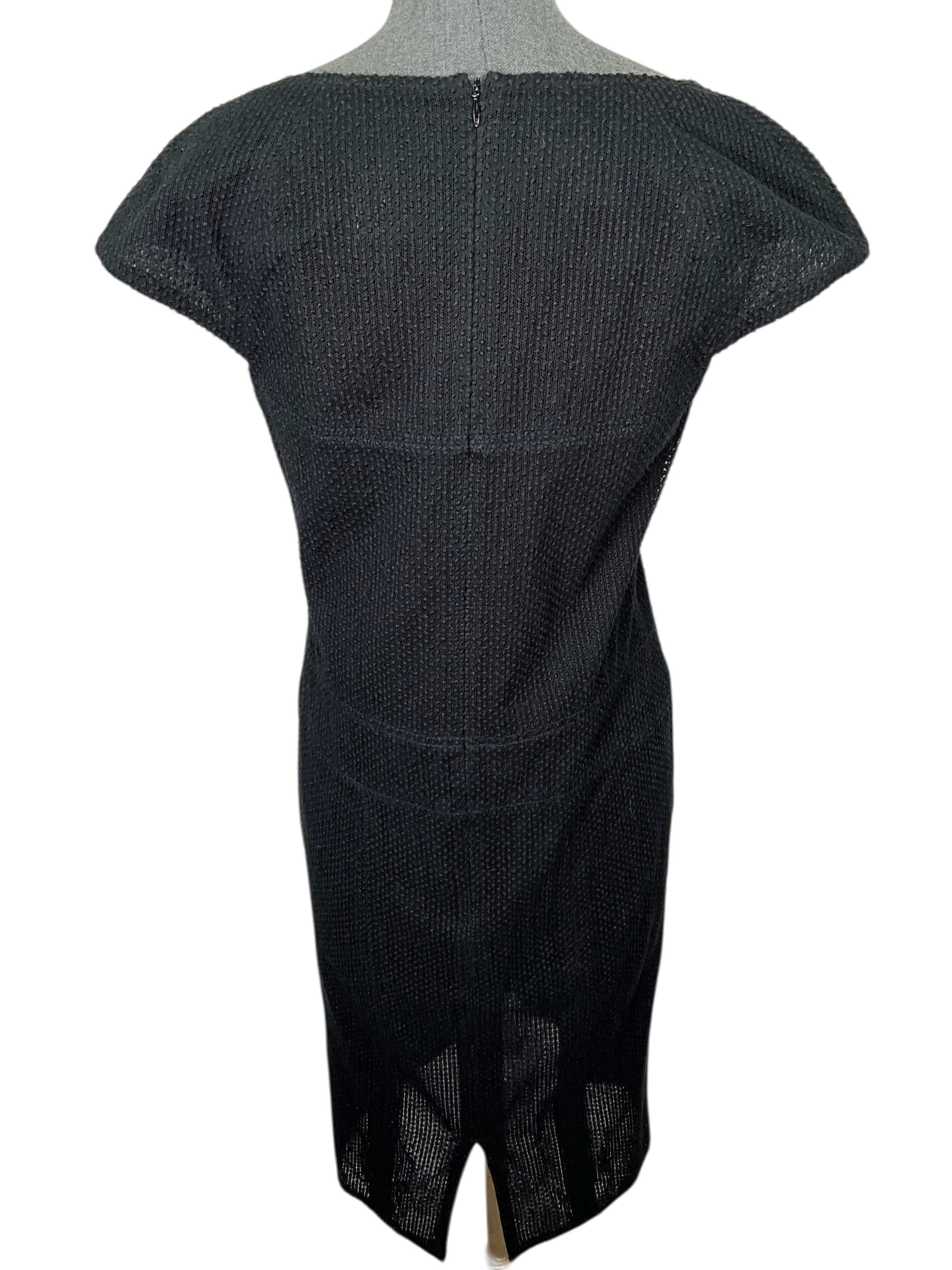 Chanel Textured Knit Cap Sleeve Dress Size M
