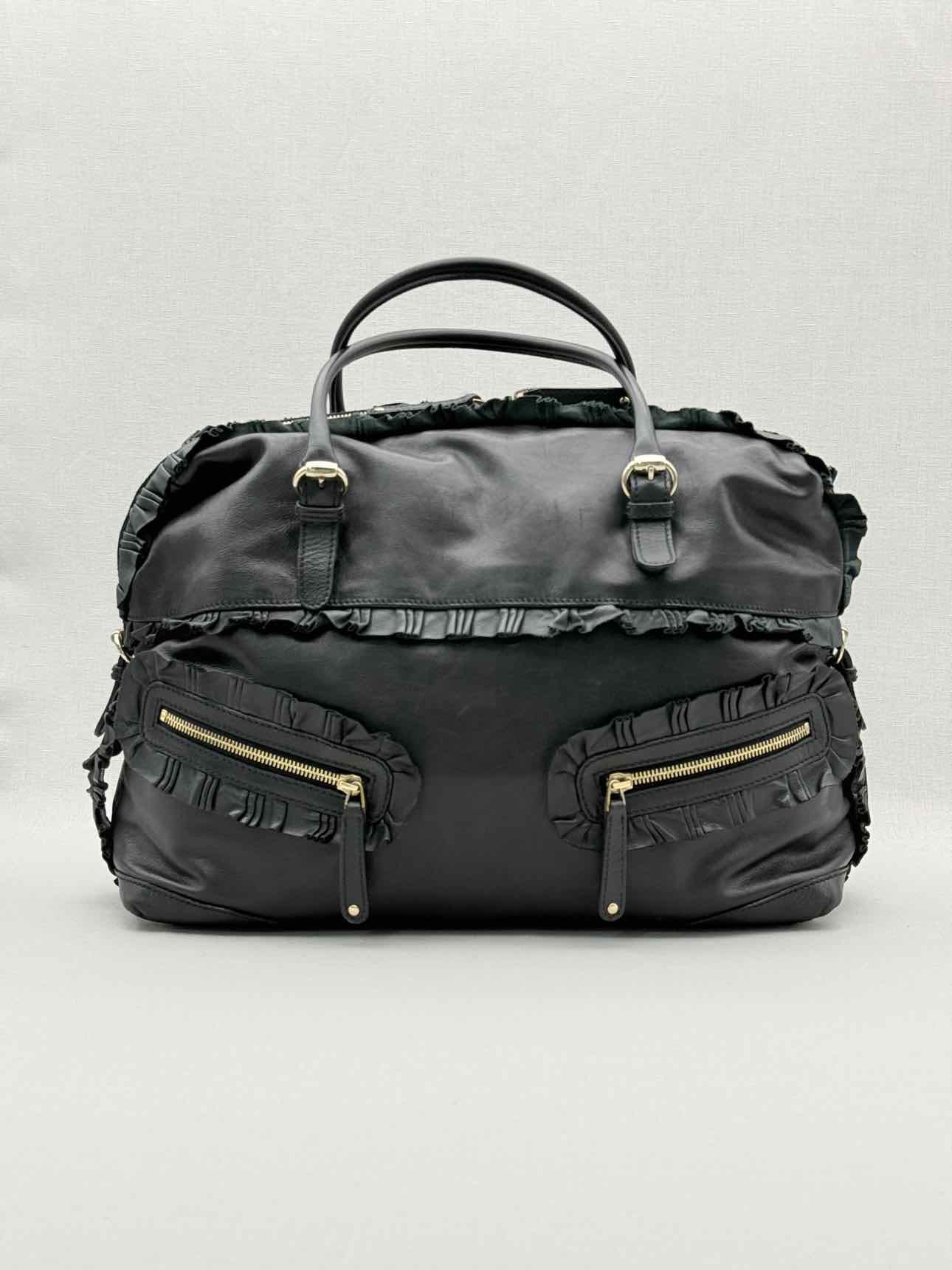 GUCCI Black Frilled Tote Bag