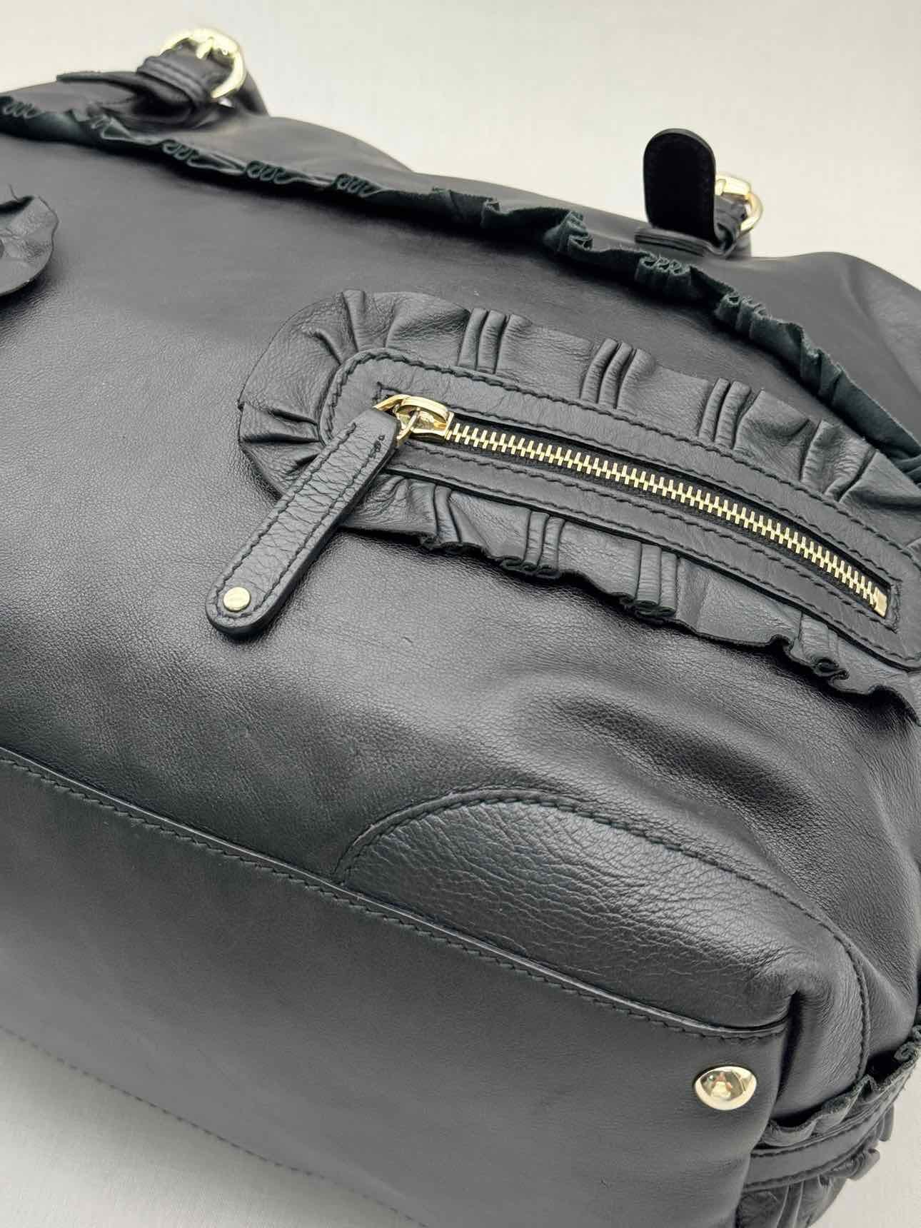 GUCCI Black Frilled Tote Bag